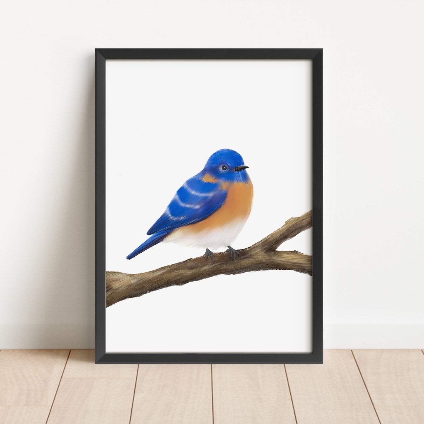 Eastern Bluebird Art Print – Bright and Cheerful Bird Decor - MerikaArt