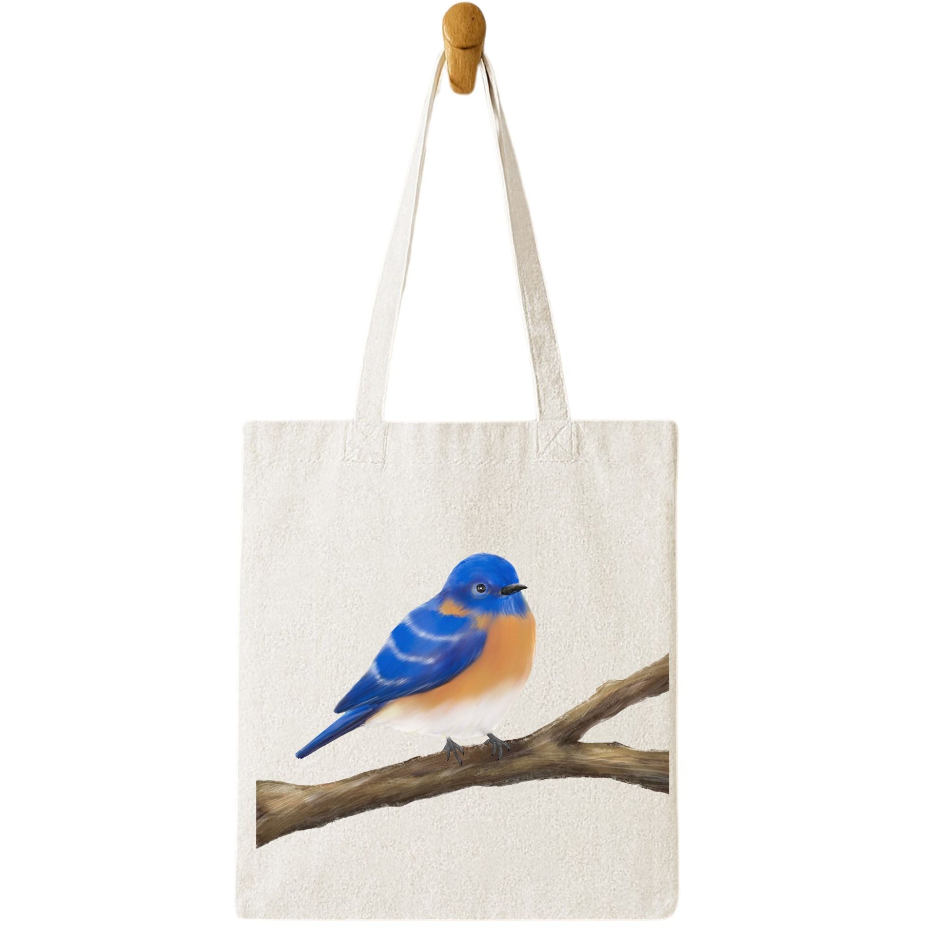 Eastern Bluebird Canvas Tote Bag - MerikaArt