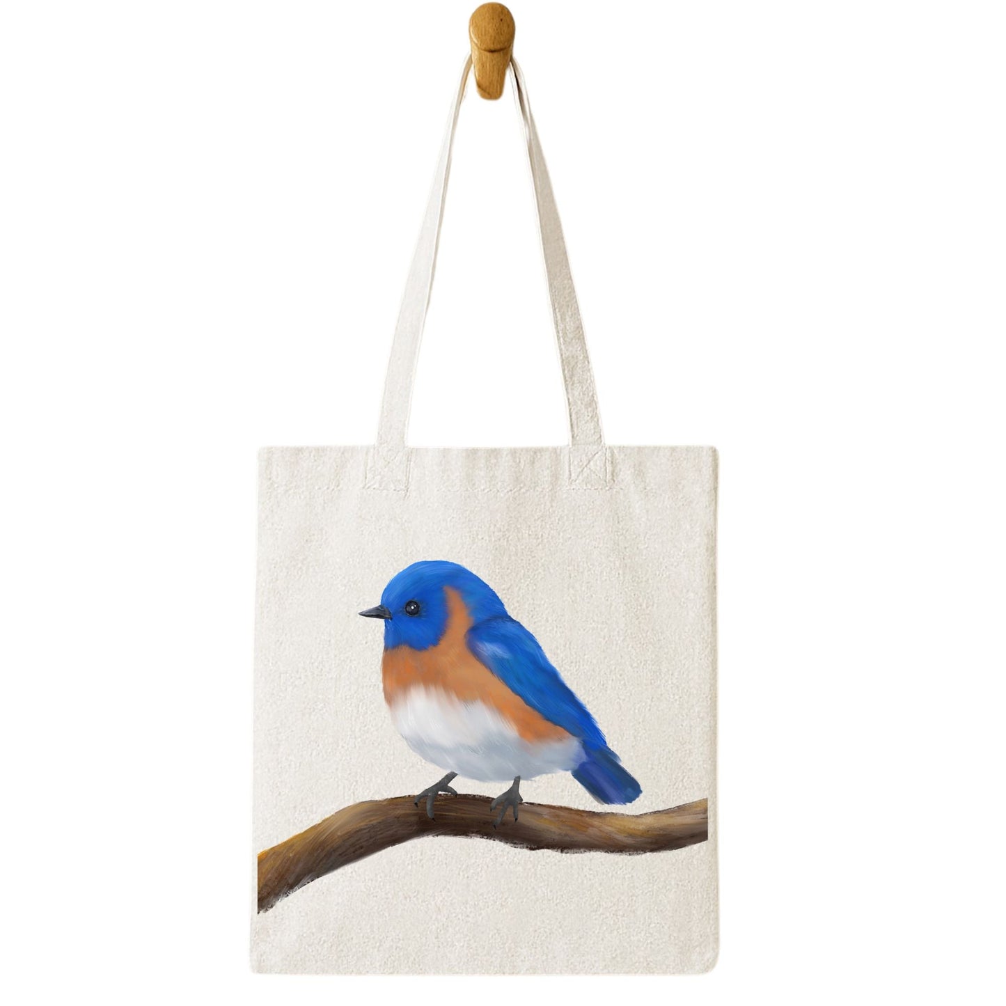 Eastern Bluebird Canvas Tote Bag - MerikaArt