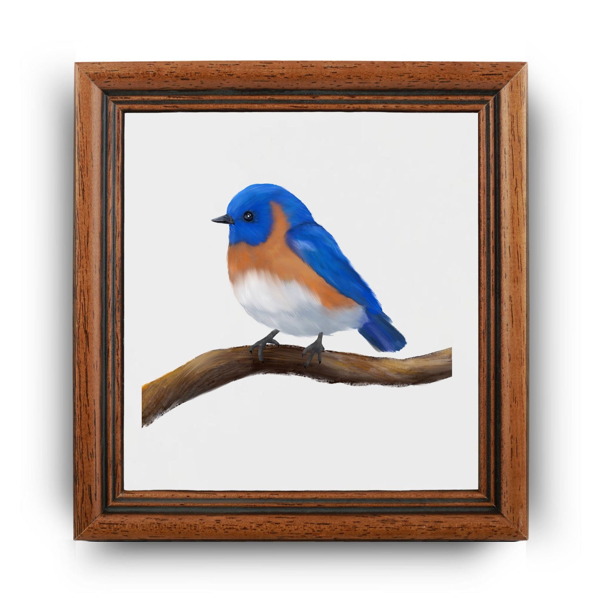 Eastern Bluebird Ceramic Tile – Handcrafted Artwork - MerikaArt