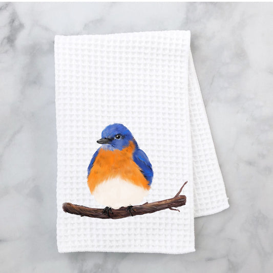 Eastern Bluebird Kitchen Towel - MerikaArt