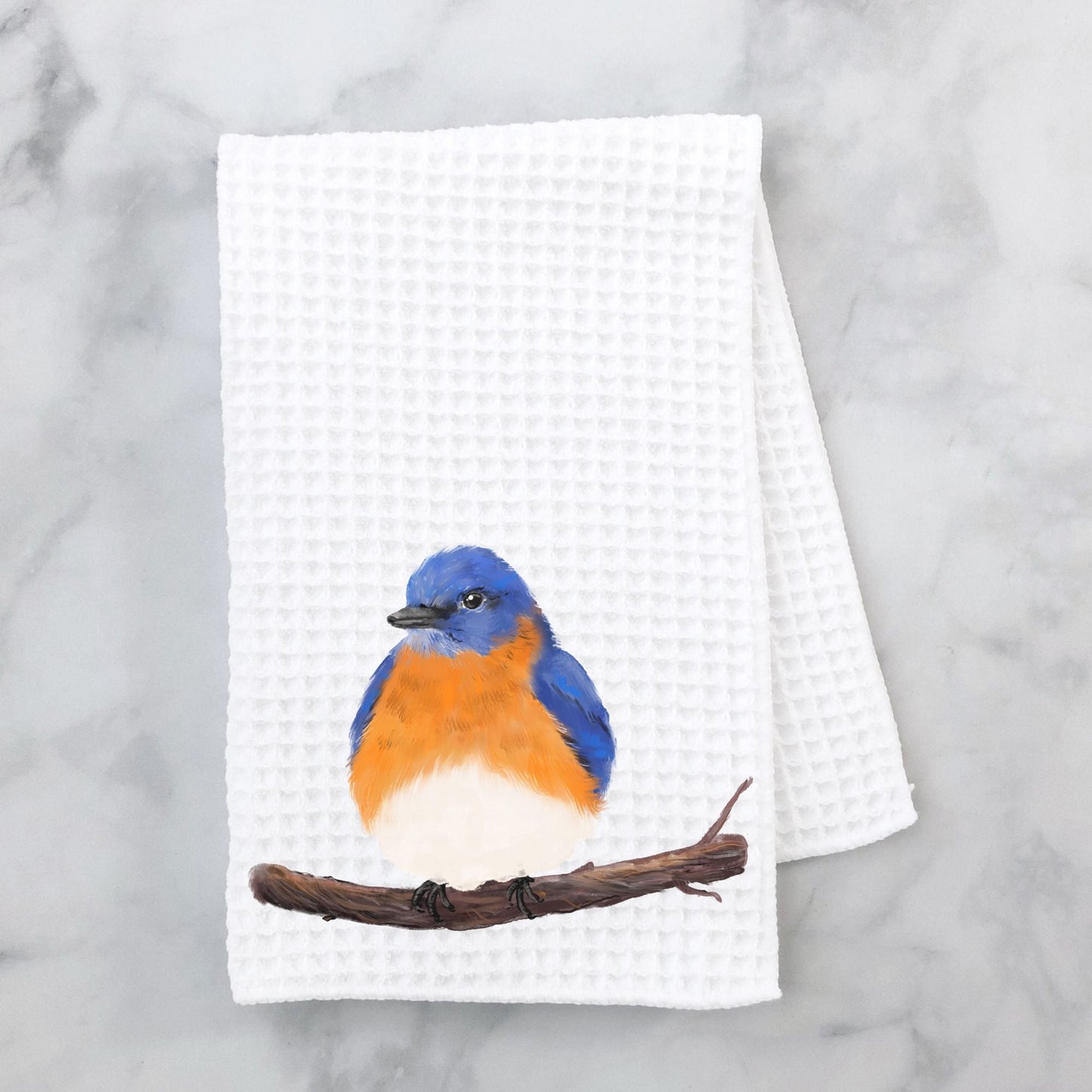 Eastern Bluebird Kitchen Towel - MerikaArt