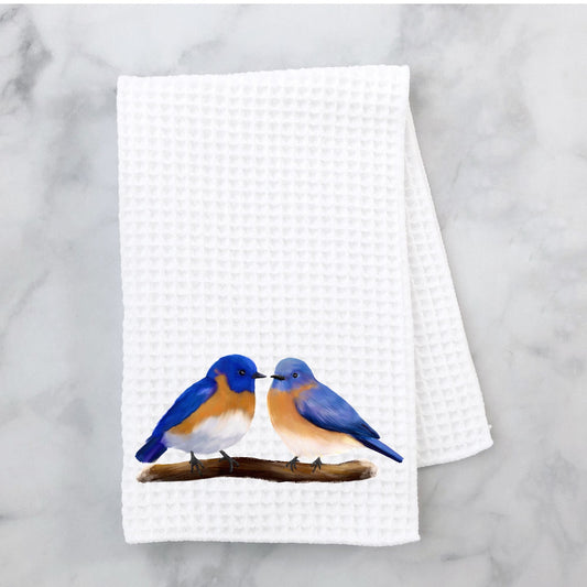 Eastern Bluebird Kitchen Towel - MerikaArt