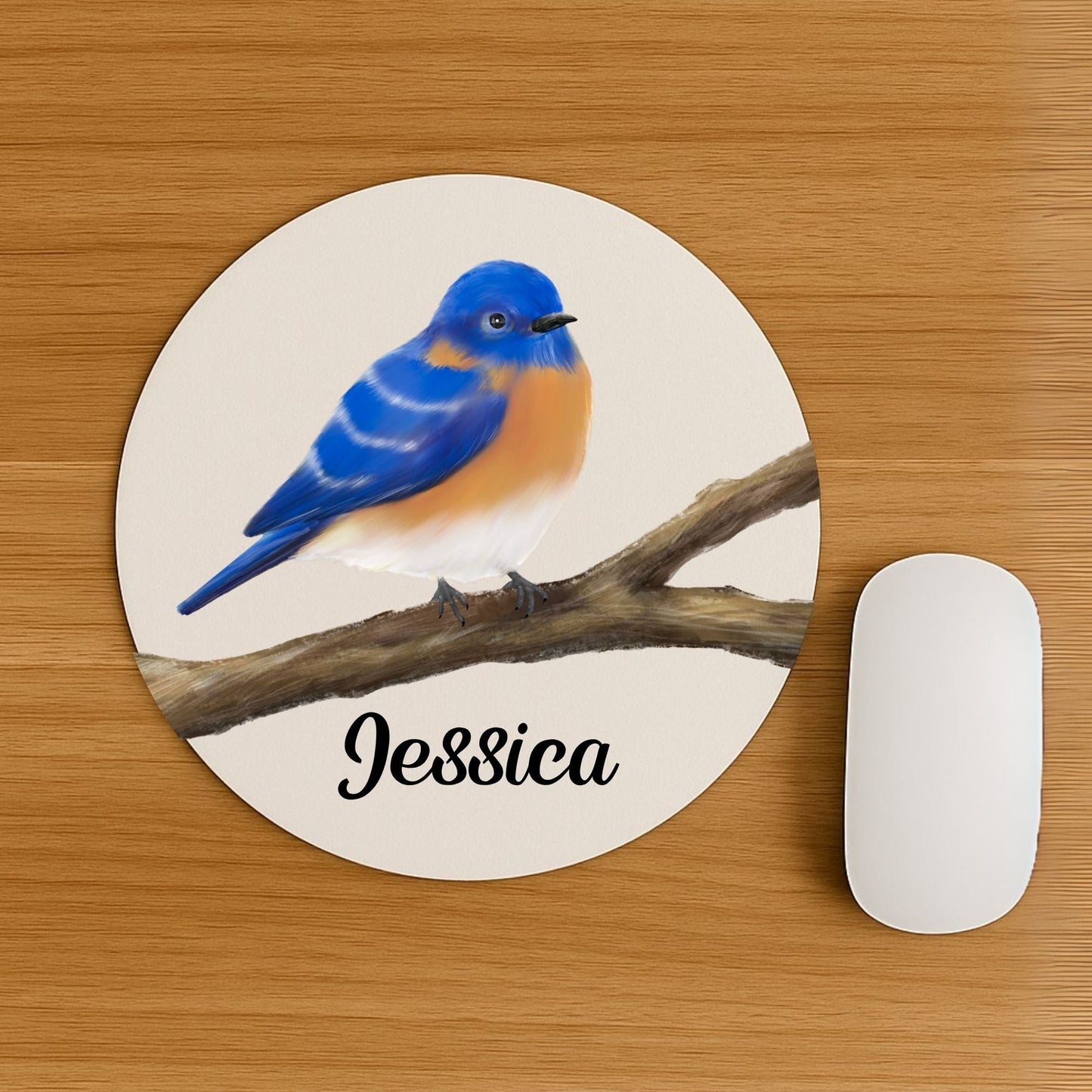 Eastern Bluebird Mousepad - MerikaArt