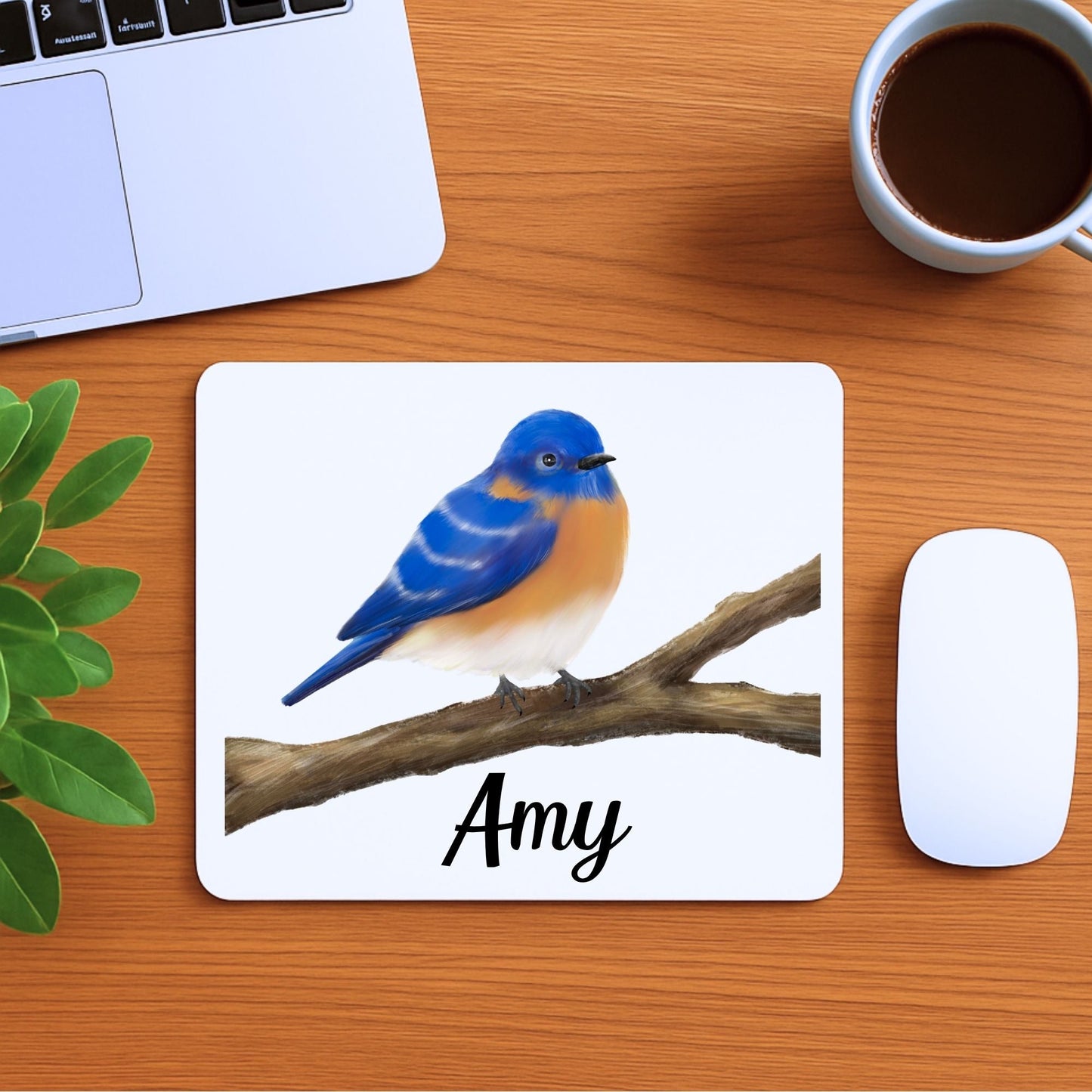 Eastern Bluebird Mousepad - MerikaArt