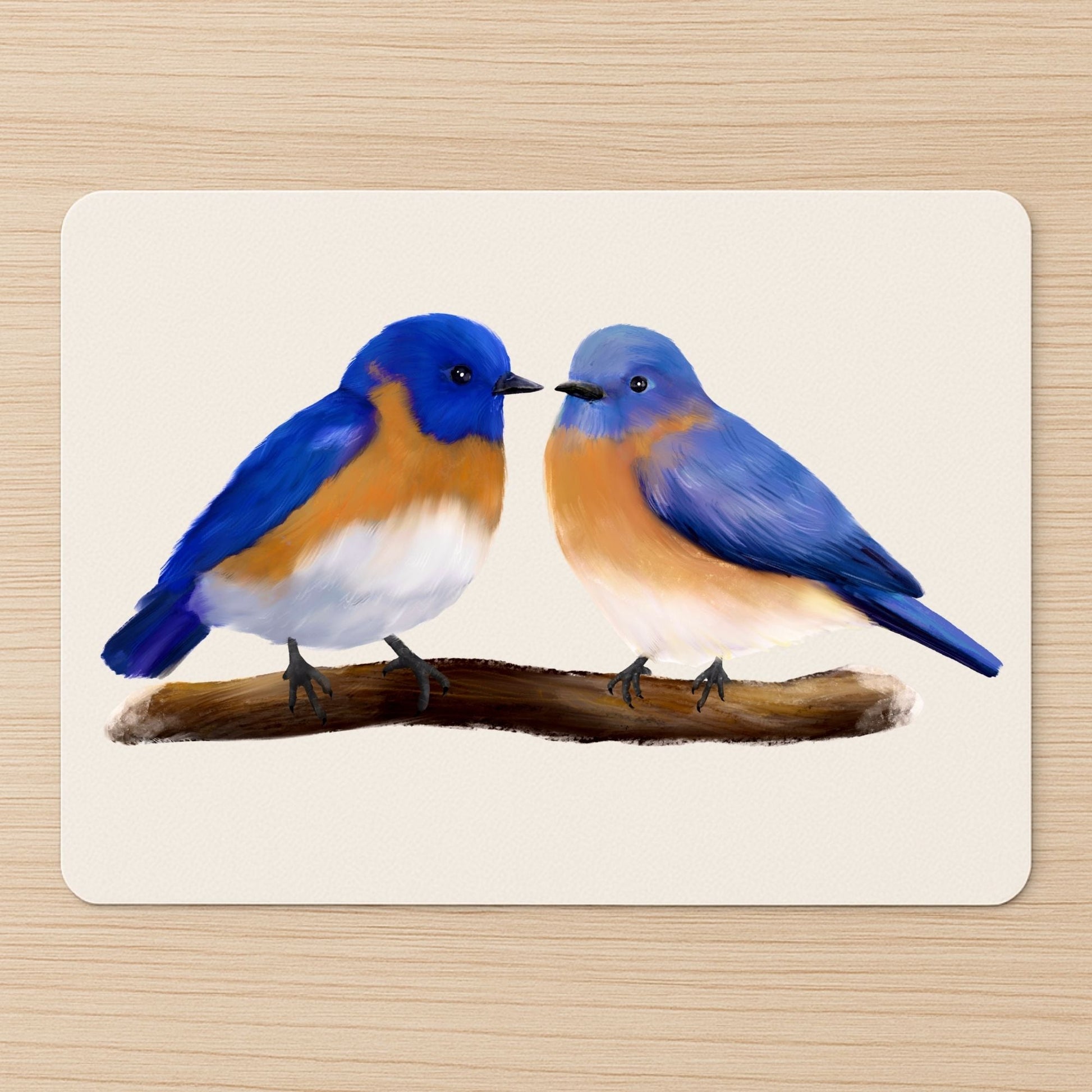 Eastern Bluebird Mousepad - MerikaArt