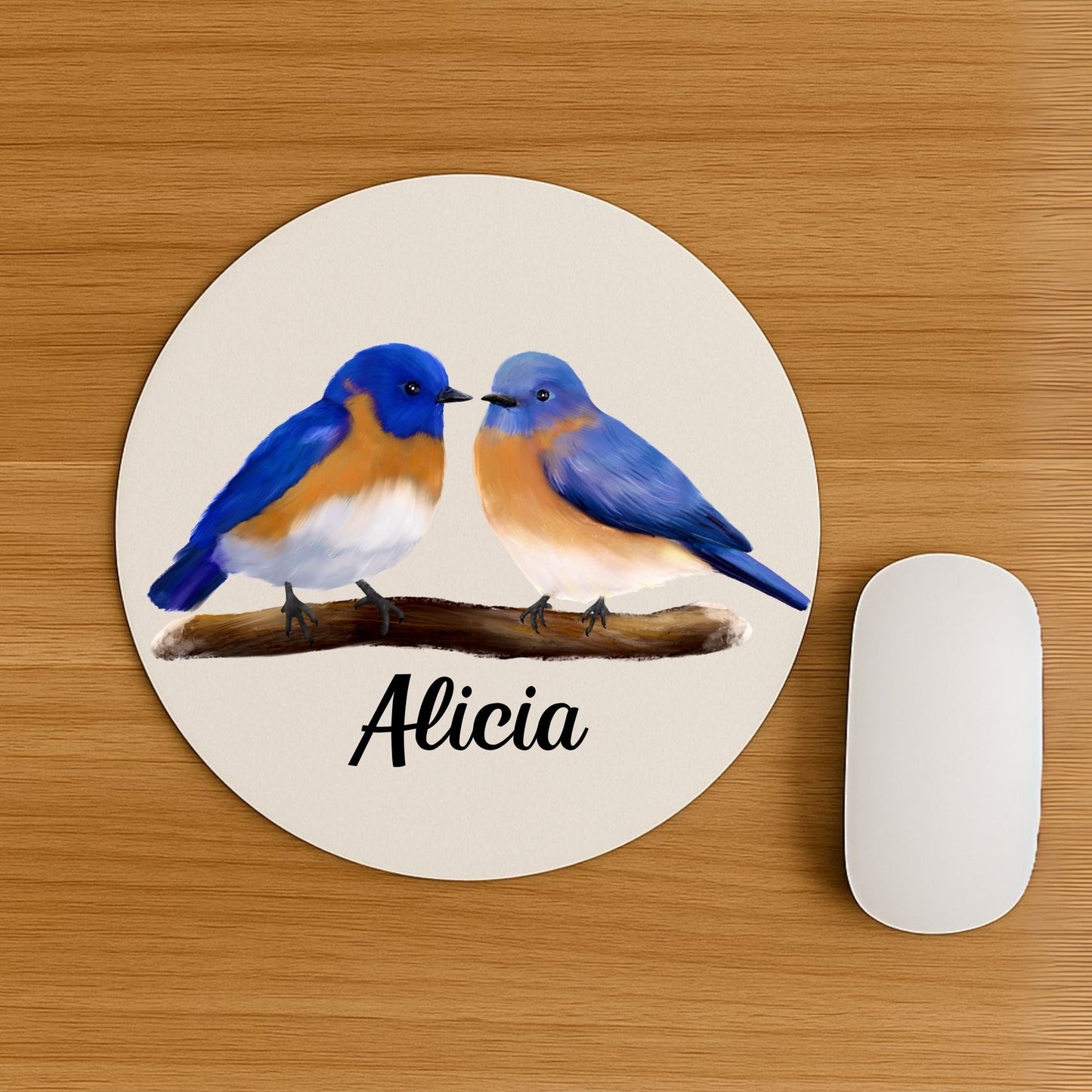 Eastern Bluebird Mousepad - MerikaArt