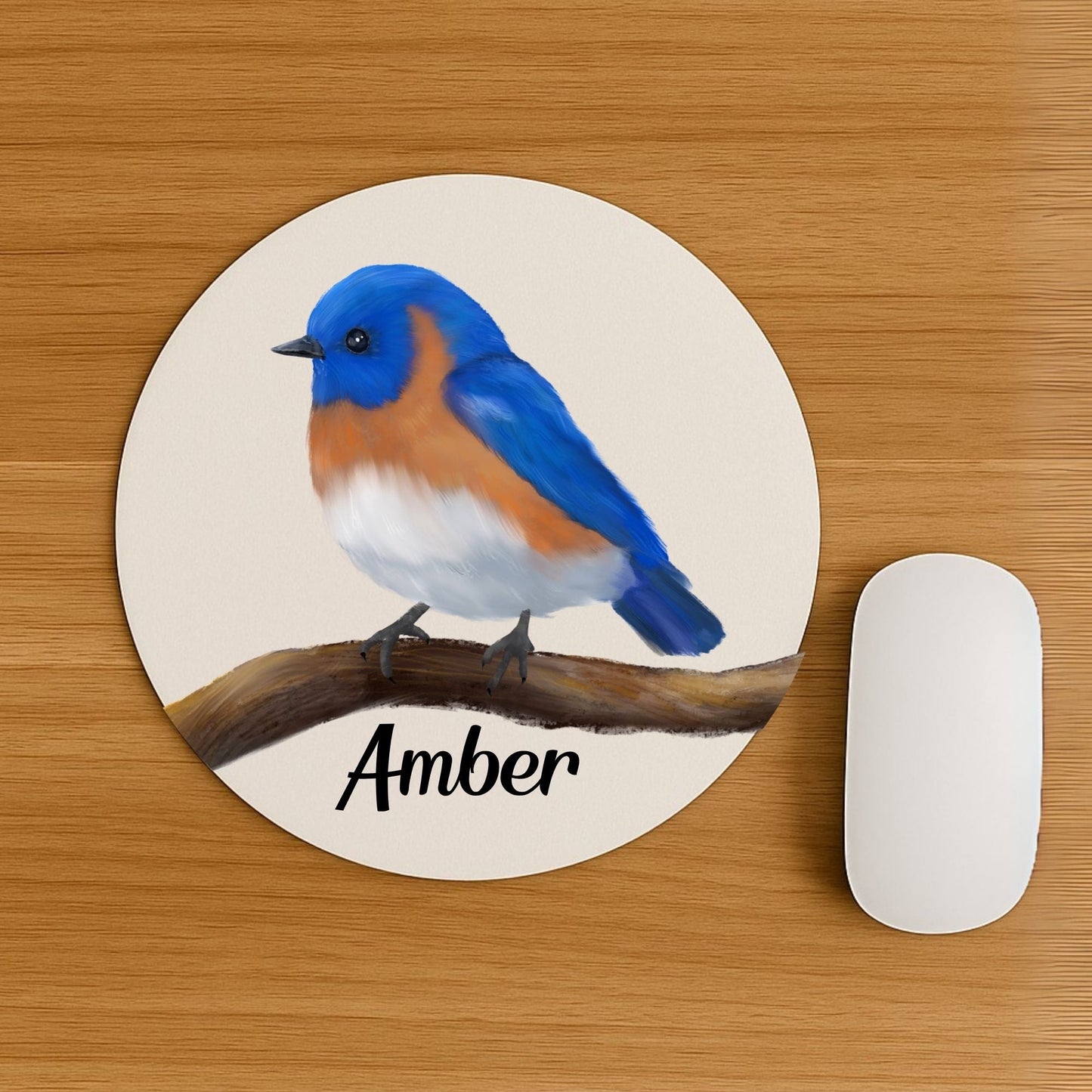Eastern Bluebird Mousepad - MerikaArt