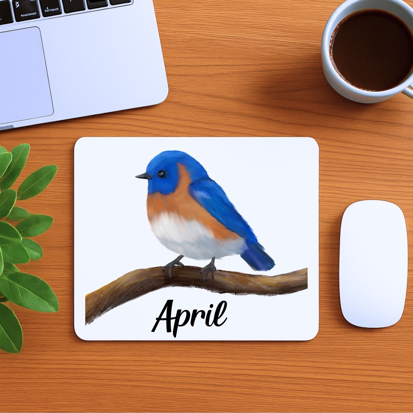 Eastern Bluebird Mousepad - MerikaArt