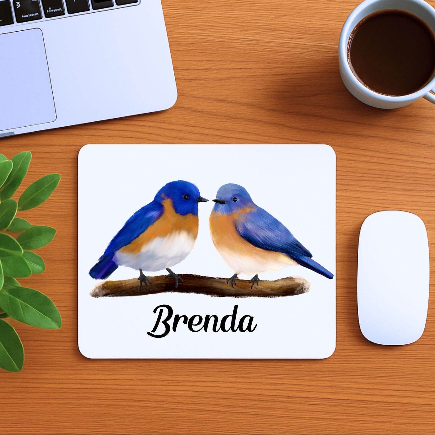 Eastern Bluebird Mousepad - MerikaArt