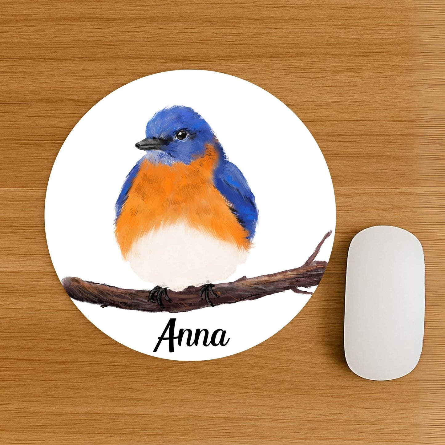Eastern Bluebird Mousepad - MerikaArt