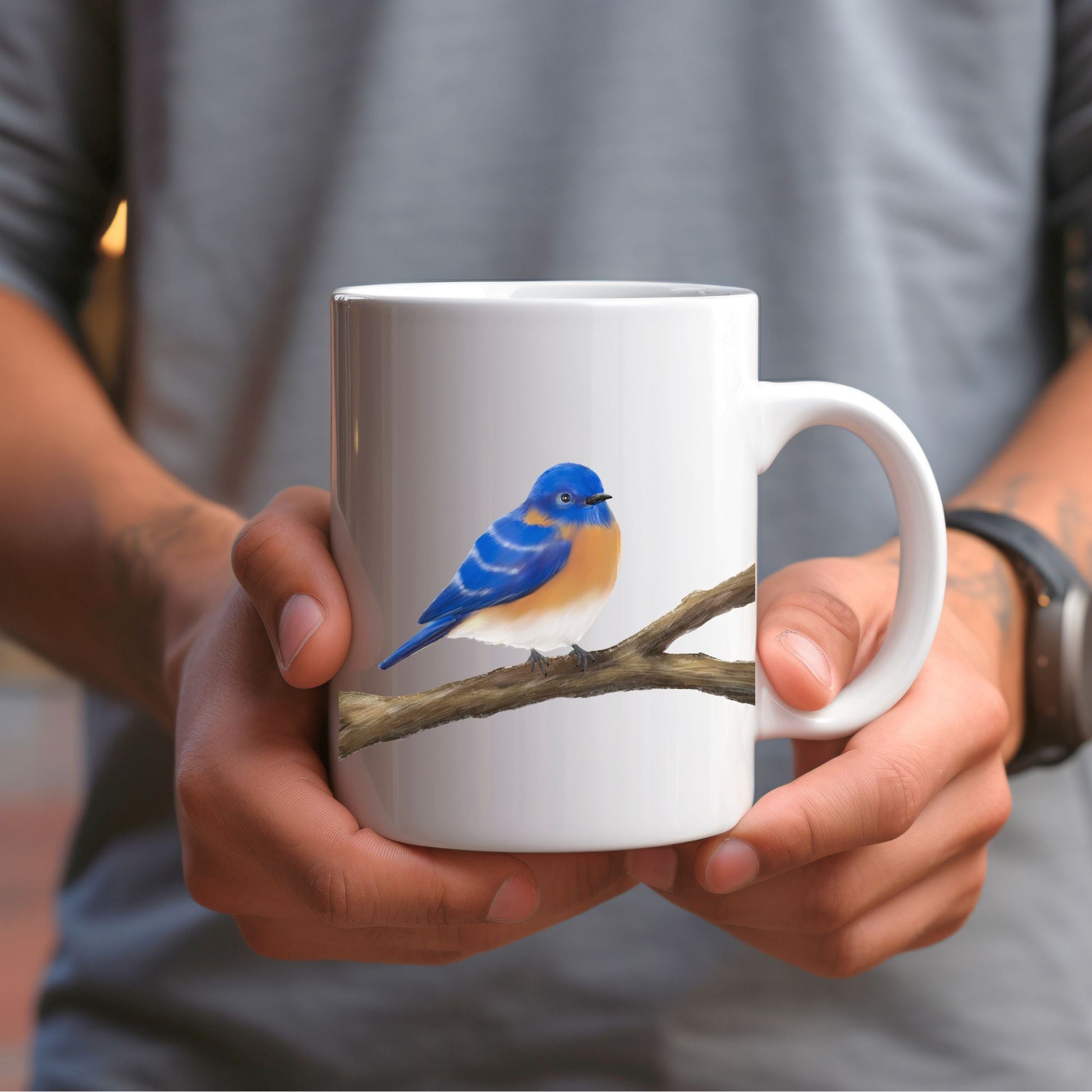 Eastern Bluebird Mug - MerikaArt