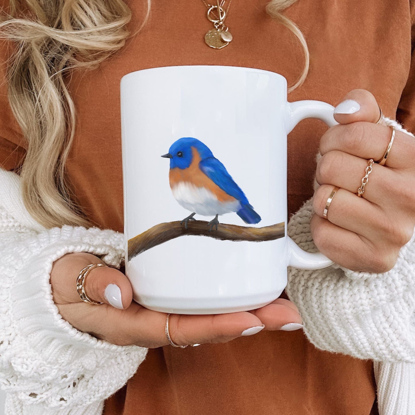 Eastern Bluebird Mug - MerikaArt