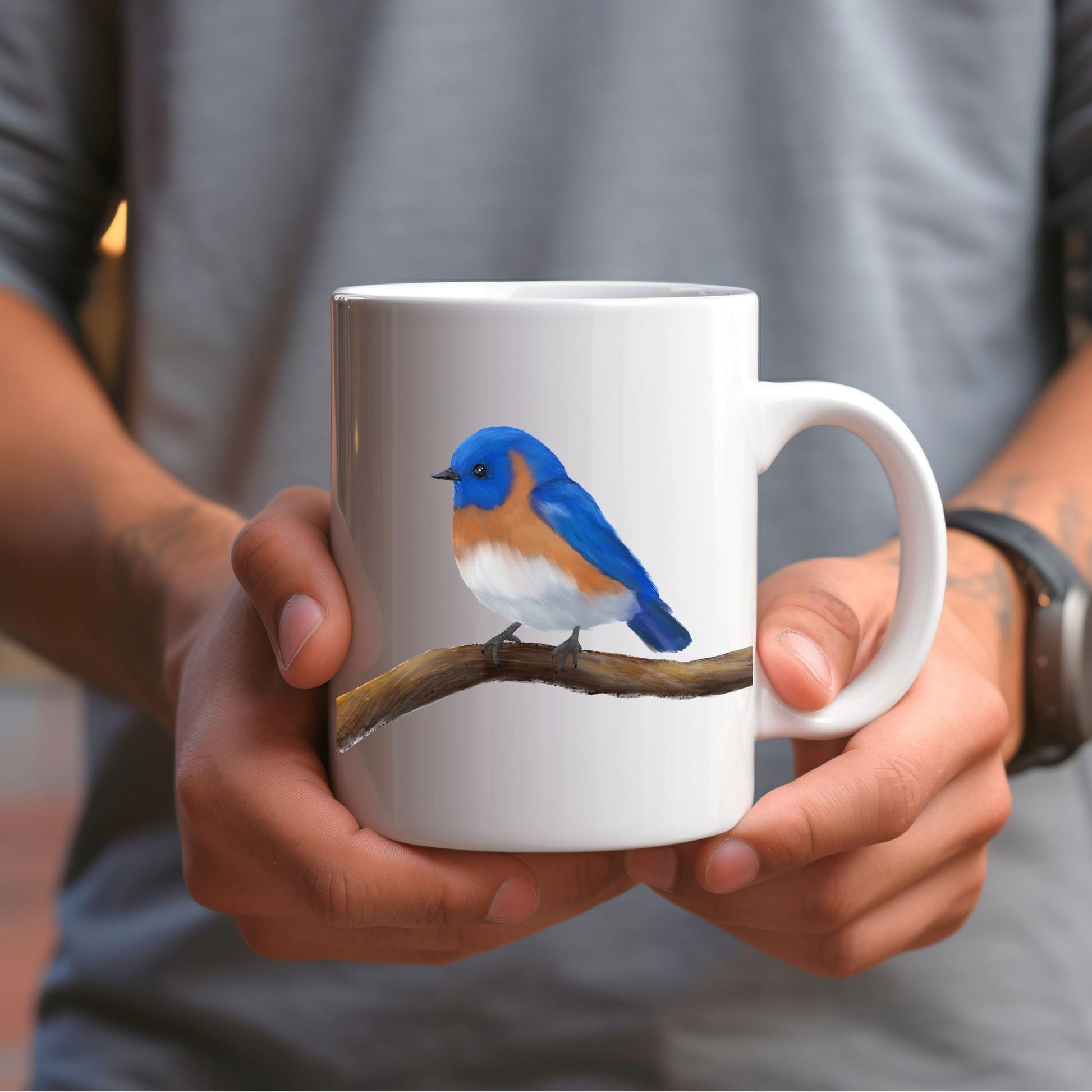 Eastern Bluebird Mug - MerikaArt