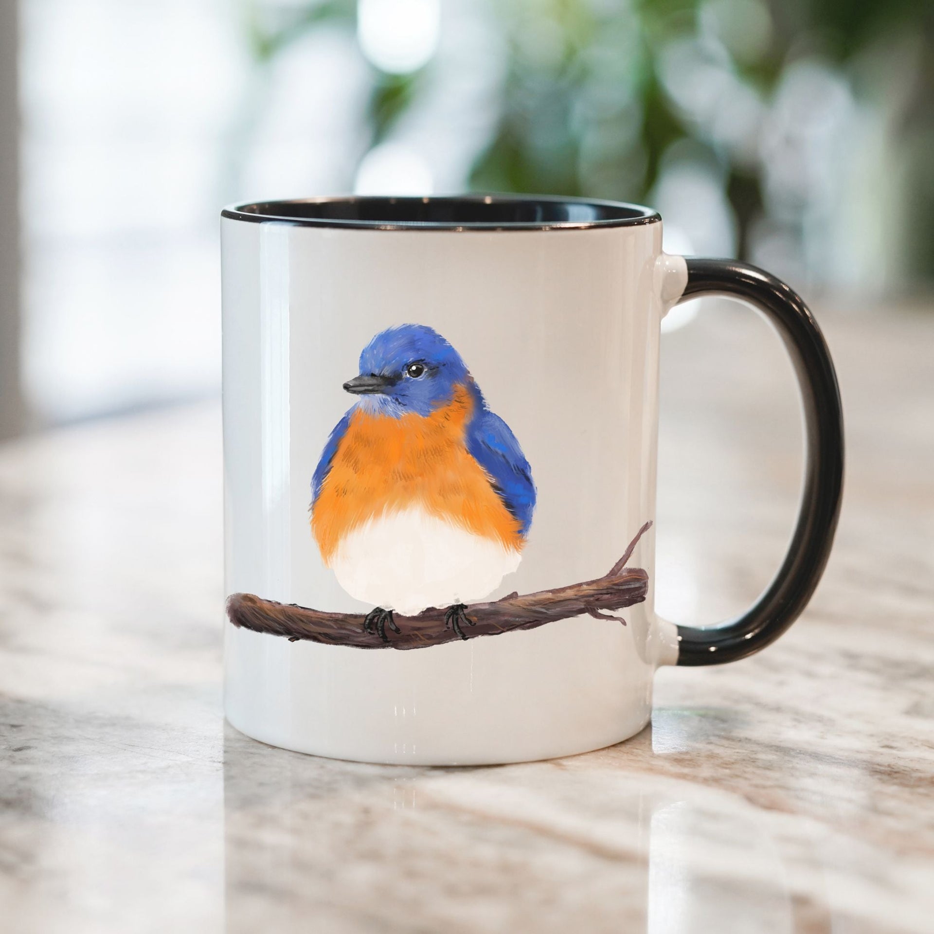 bluebird coffee cup Eastern Bluebird Mug – Unique Gift for Bird Lovers – MerikaArt