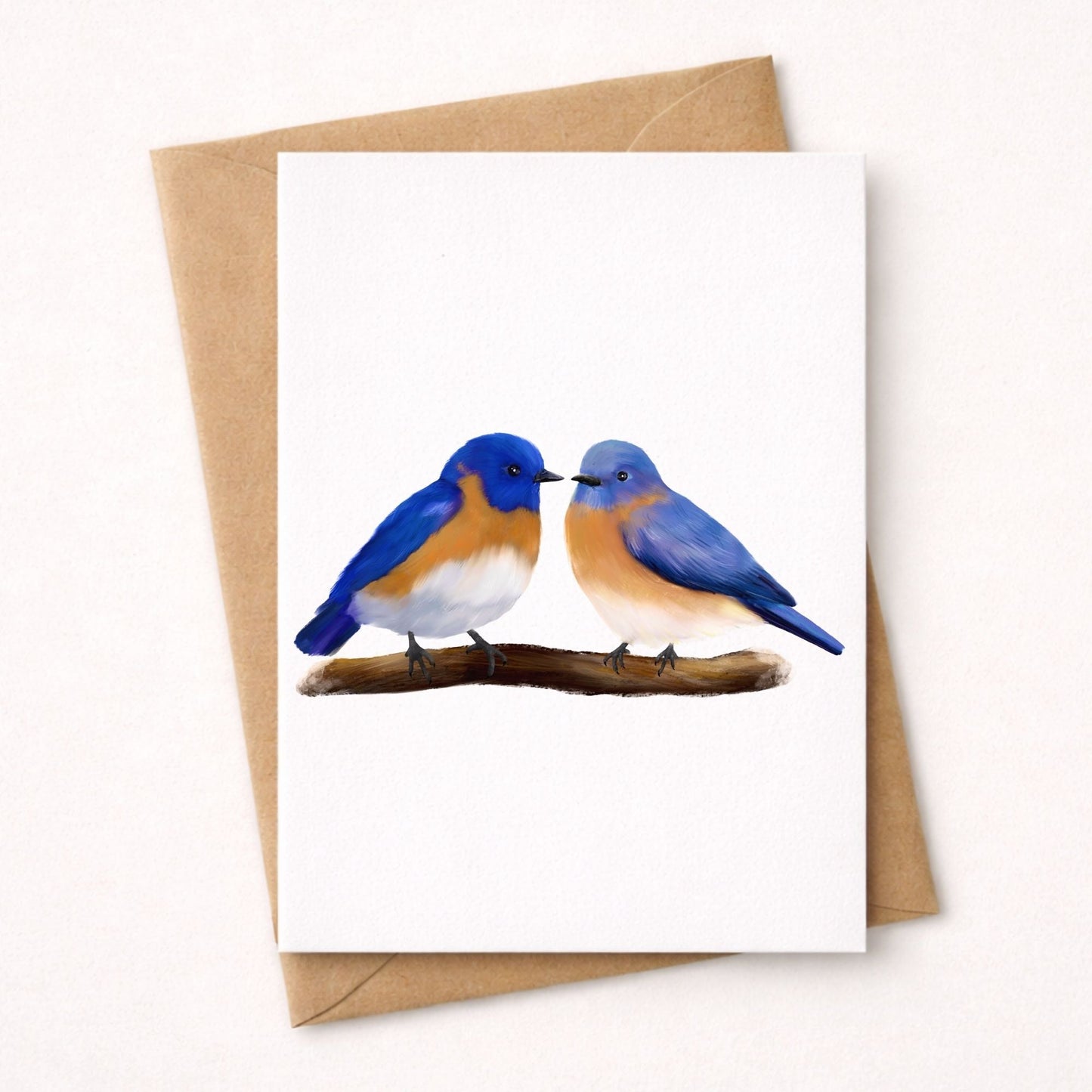 Eastern Bluebird Pair Postcard - MerikaArt