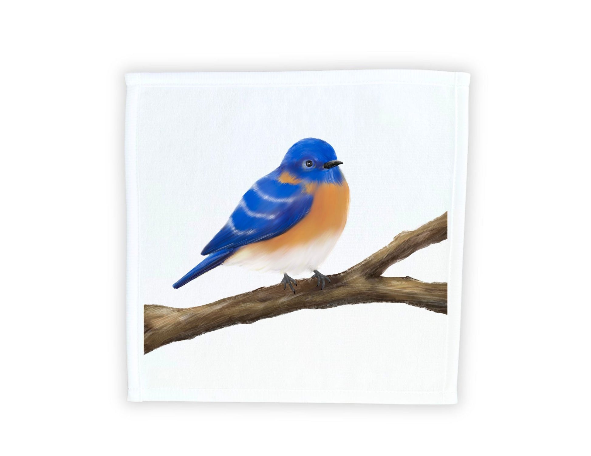 Eastern Bluebird Perched Washcloth – A Stunning Gift for Nature Lovers - MerikaArt