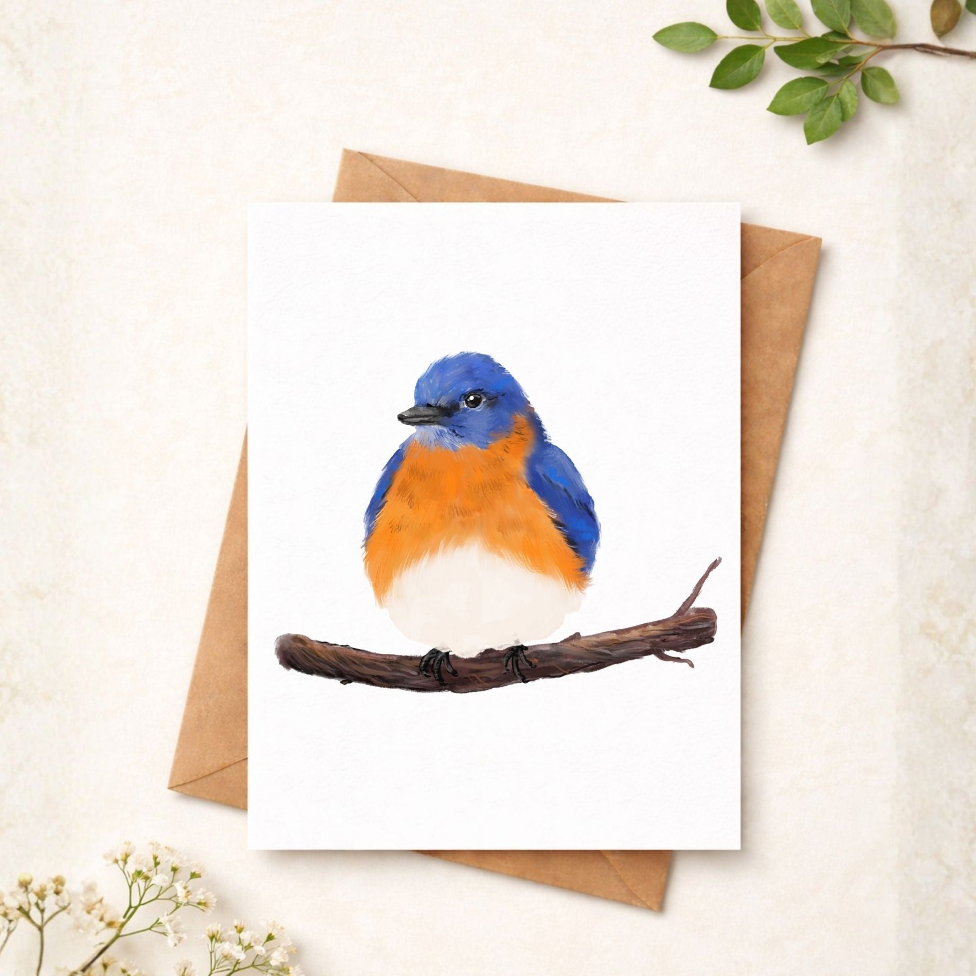 Eastern Bluebird Postcard - MerikaArt