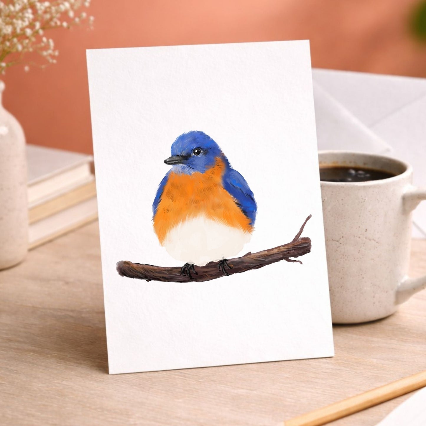Eastern Bluebird Postcard - MerikaArt