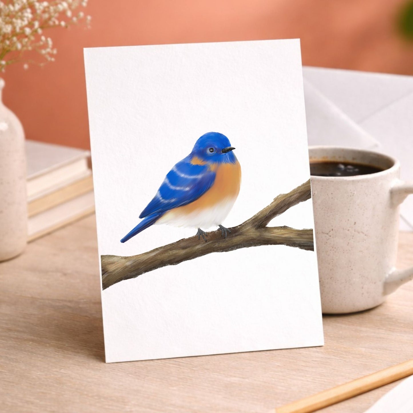 Eastern Bluebird Postcard - MerikaArt