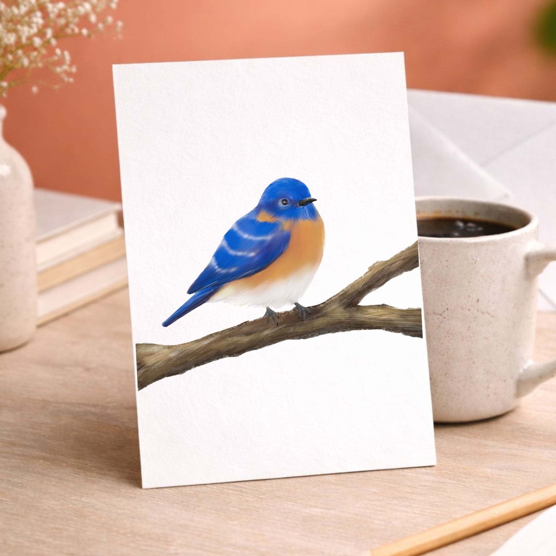 Eastern Bluebird Postcard - MerikaArt