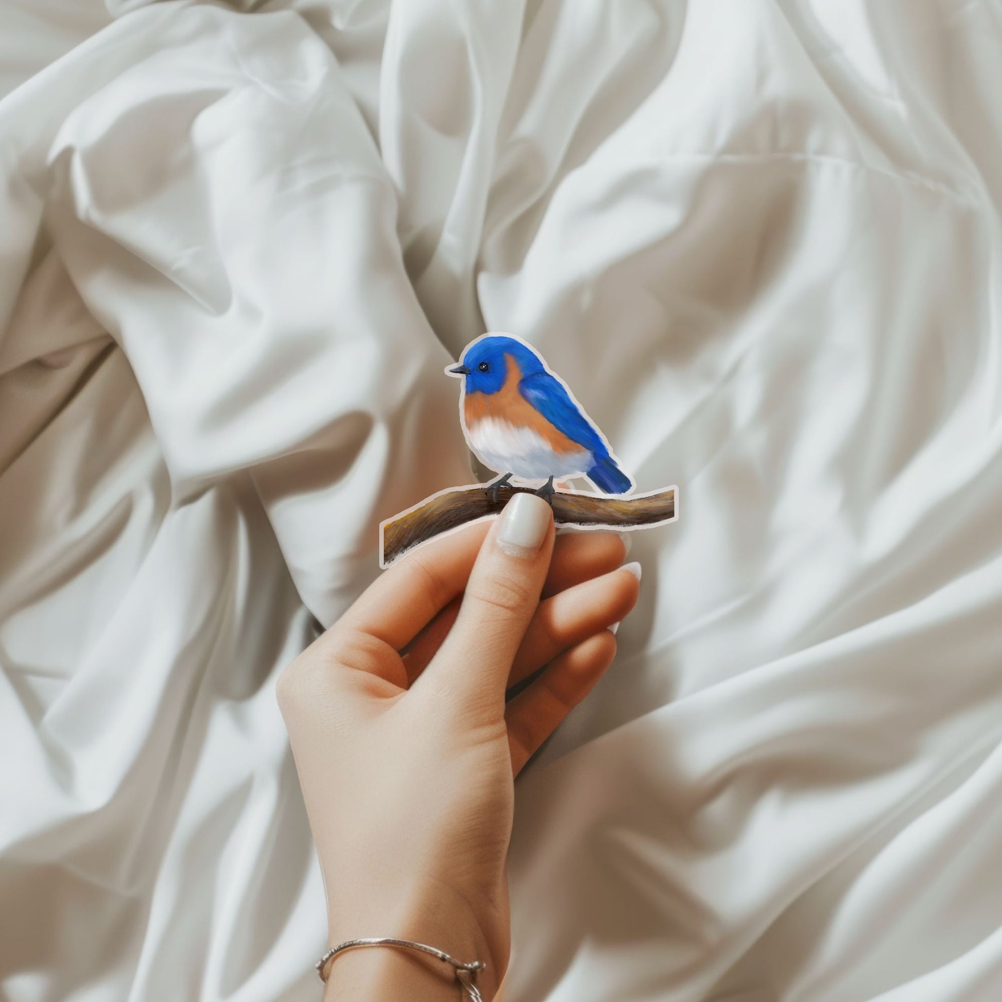 Eastern Bluebird Vinyl Sticker - MerikaArt