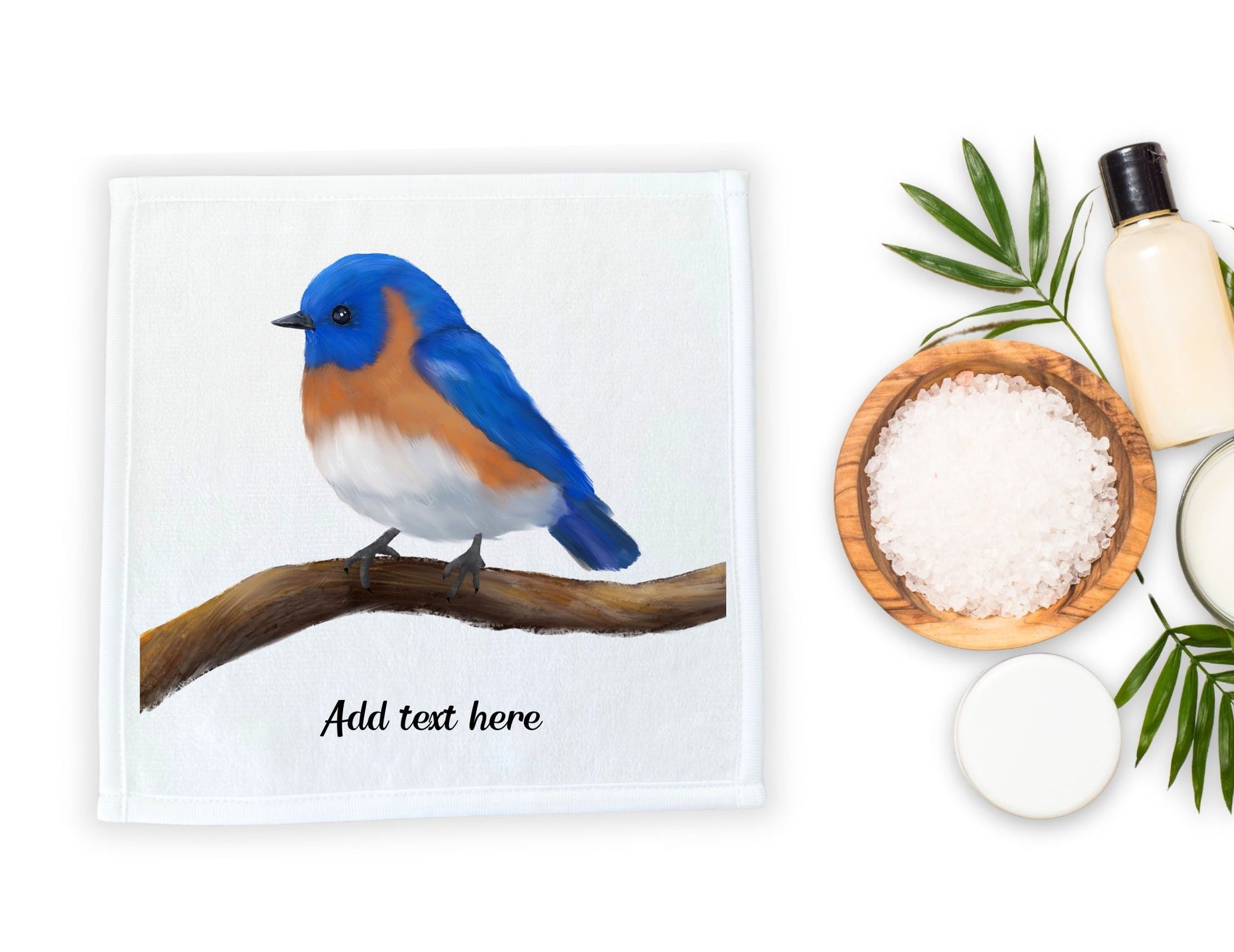 Eastern Bluebird Washcloth – A Beautiful Gift for Bird Lovers - MerikaArt