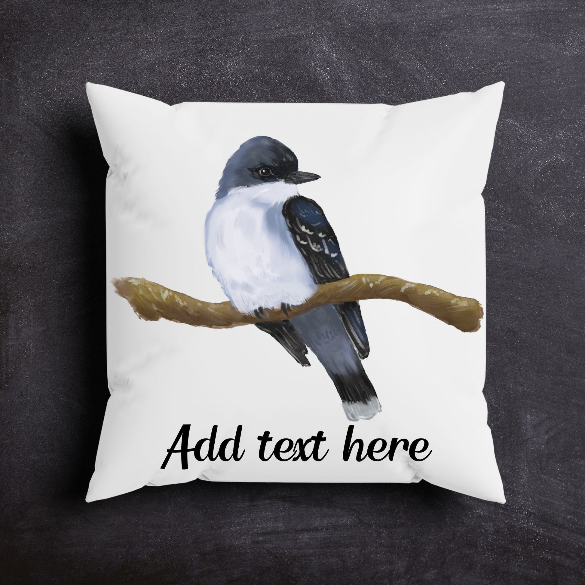 Eastern Kingbird Bird Pillow - MerikaArt