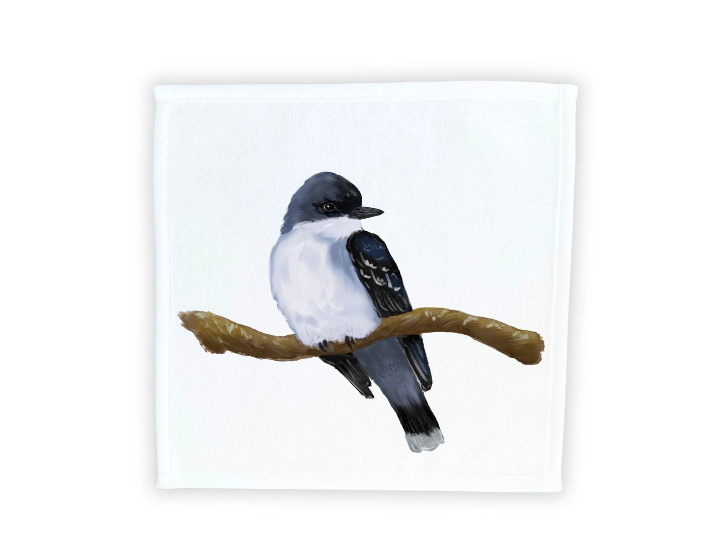 Eastern Kingbird Bird Washcloth - MerikaArt