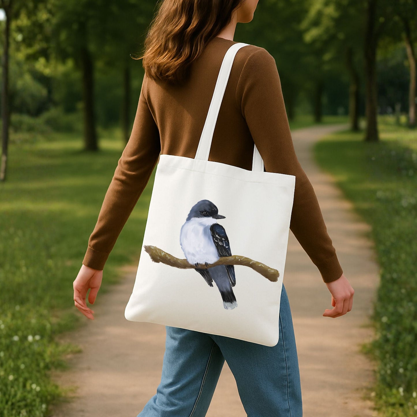 Eastern Kingbird Canvas Tote Bag - MerikaArt