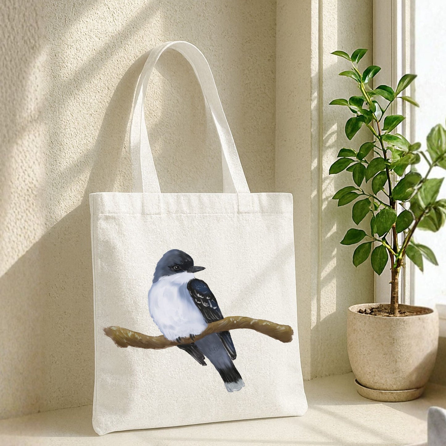 Eastern Kingbird Canvas Tote Bag - MerikaArt