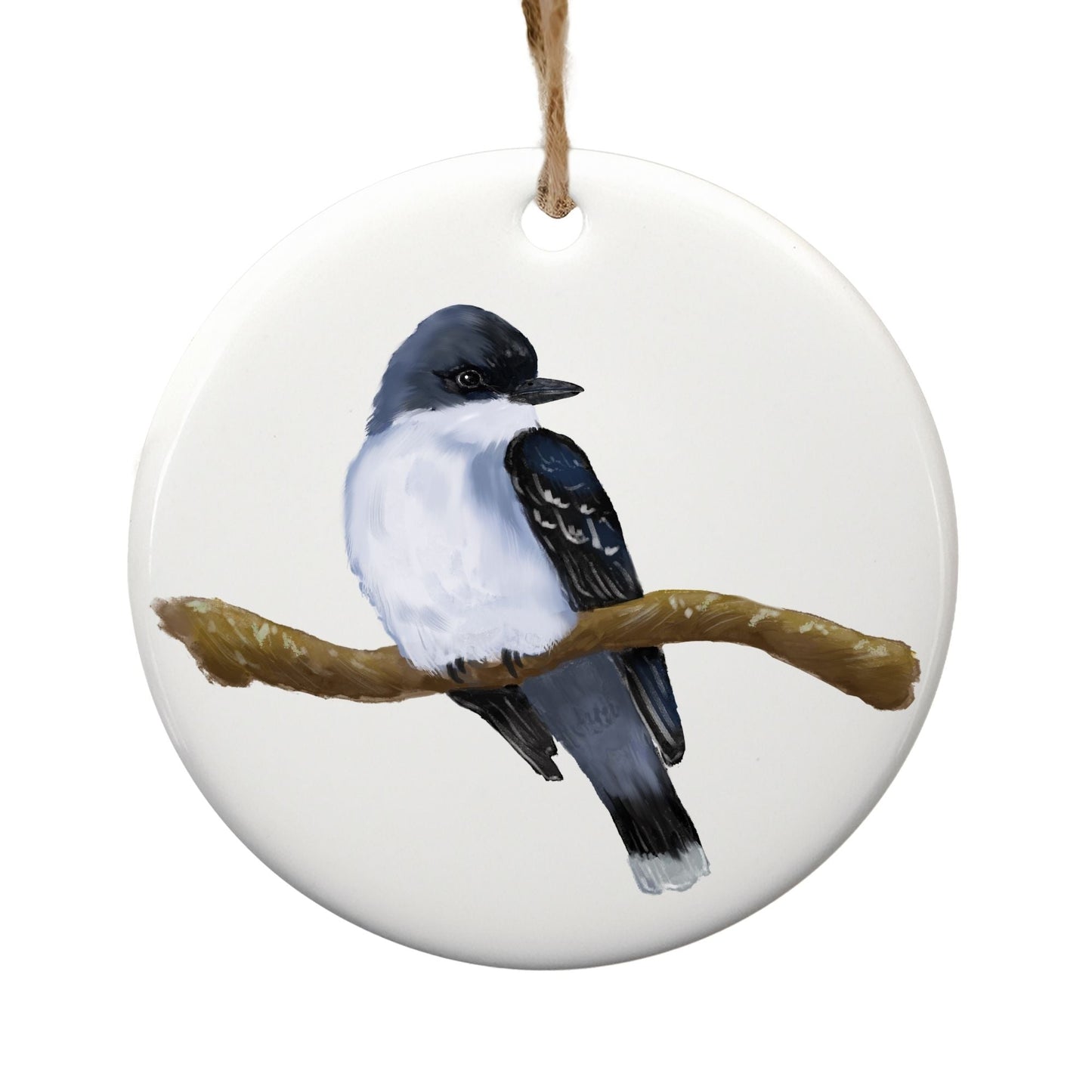 Eastern Kingbird Ceramic Ornament - MerikaArt