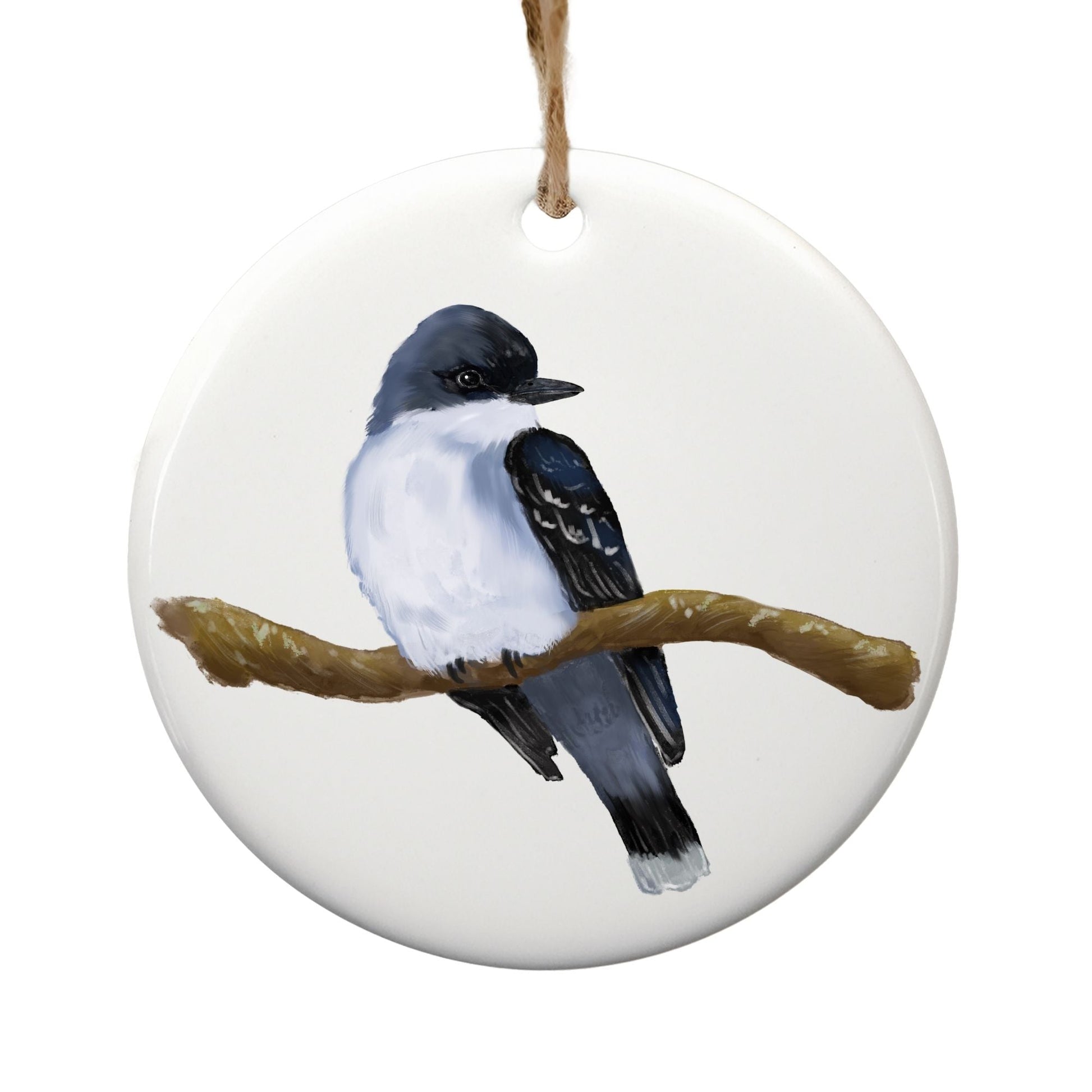 Eastern Kingbird Ceramic Ornament - MerikaArt