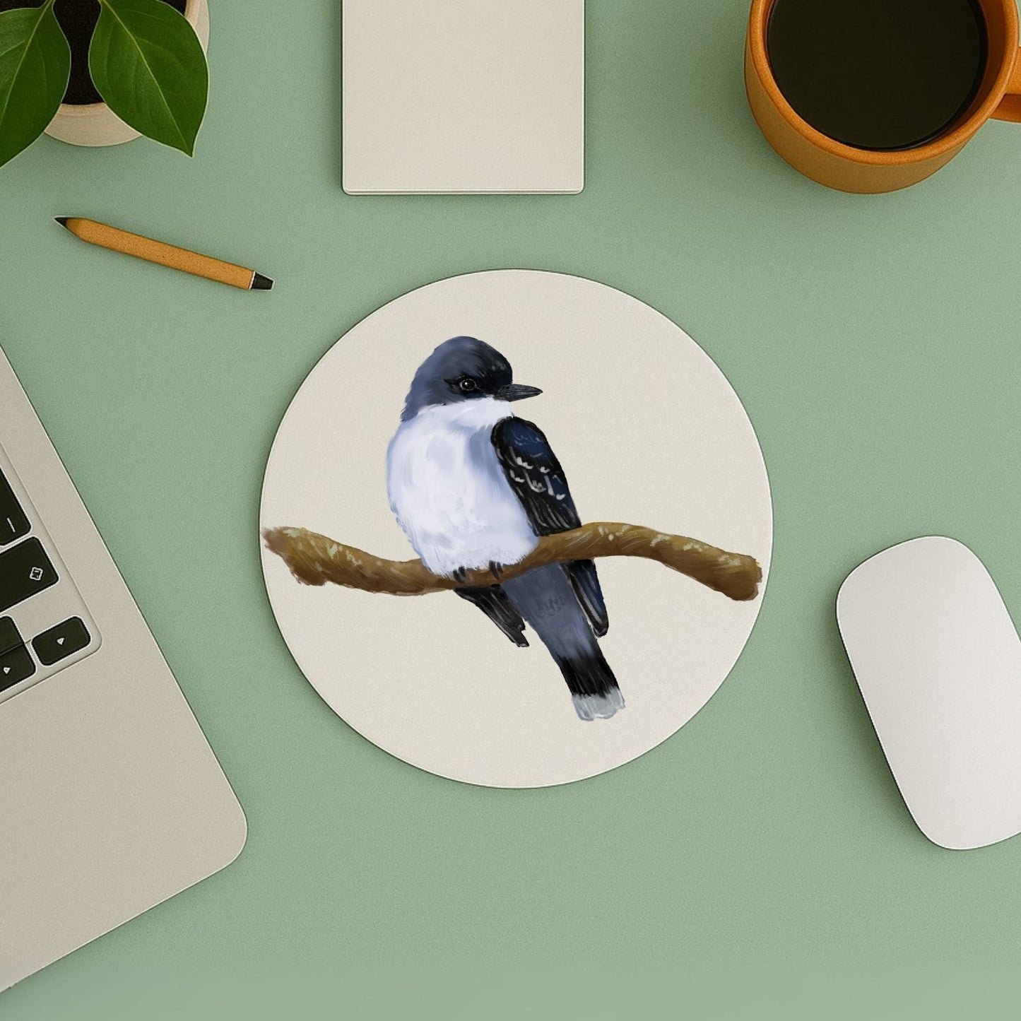 Eastern Kingbird Mousepad - MerikaArt