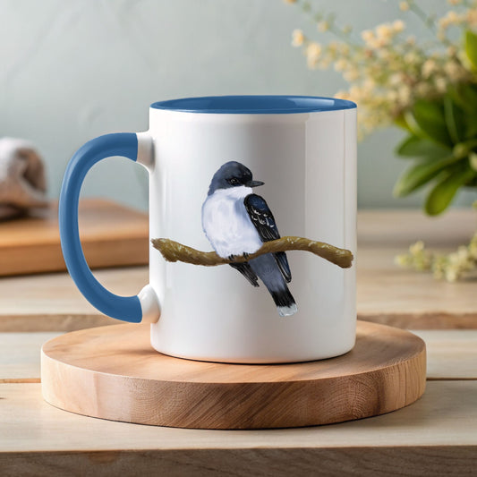 Eastern Kingbird Mug with Elegant Illustration - MerikaArt