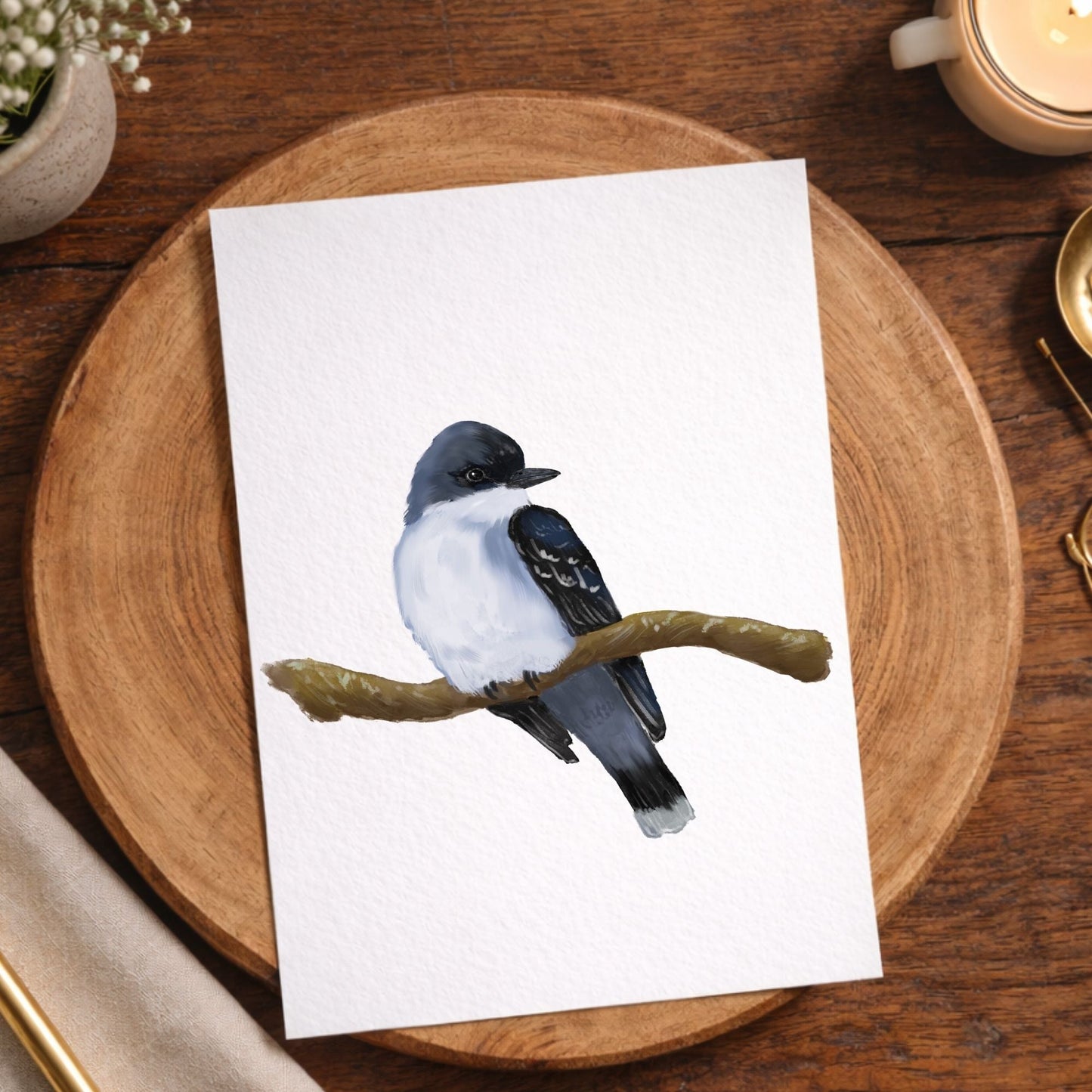 Eastern Kingbird Postcard - MerikaArt
