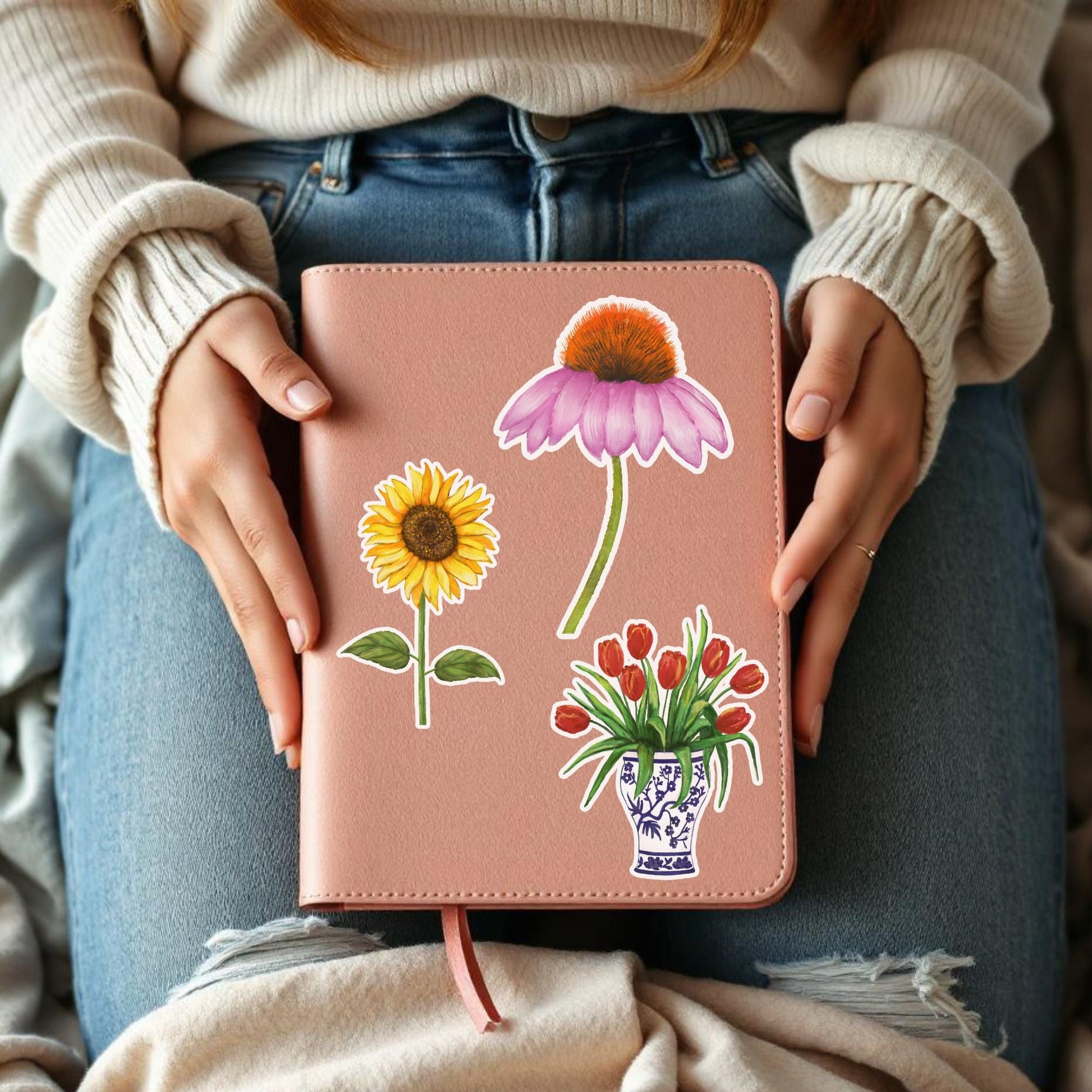 Echinacea Flower Vinyl Sticker - MerikaArt