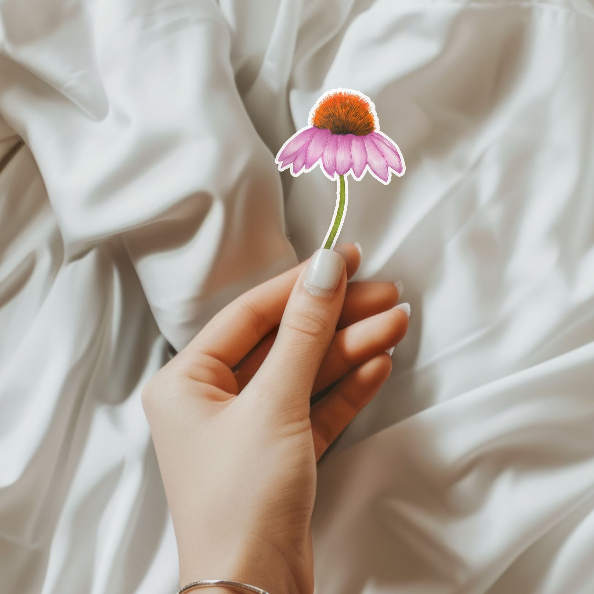 Echinacea Flower Vinyl Sticker - MerikaArt