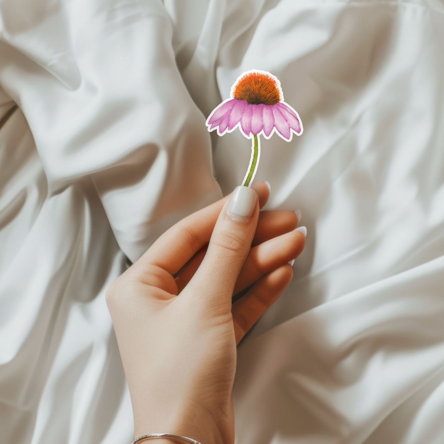 Echinacea Flower Vinyl Sticker - MerikaArt