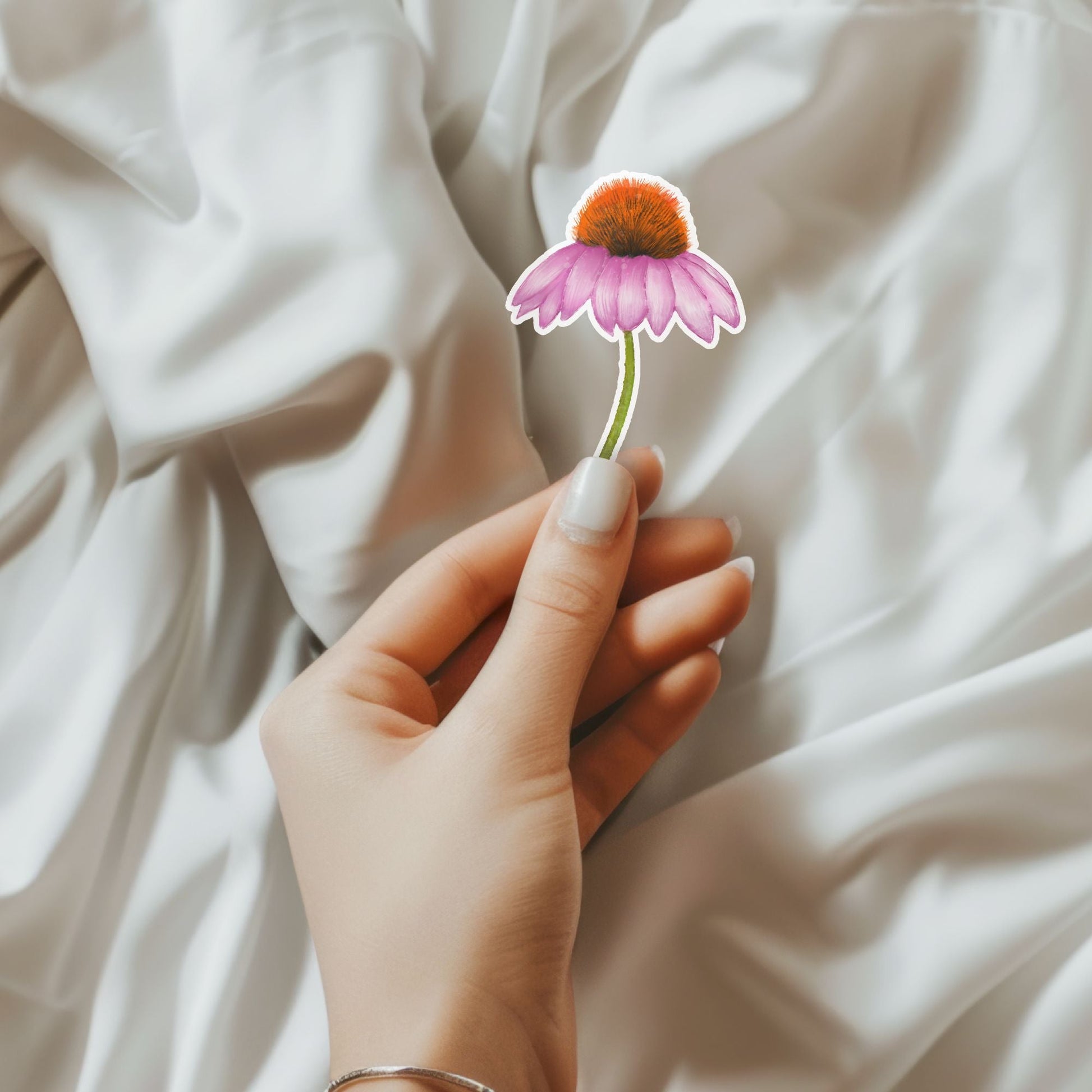 Echinacea Flower Vinyl Sticker - MerikaArt
