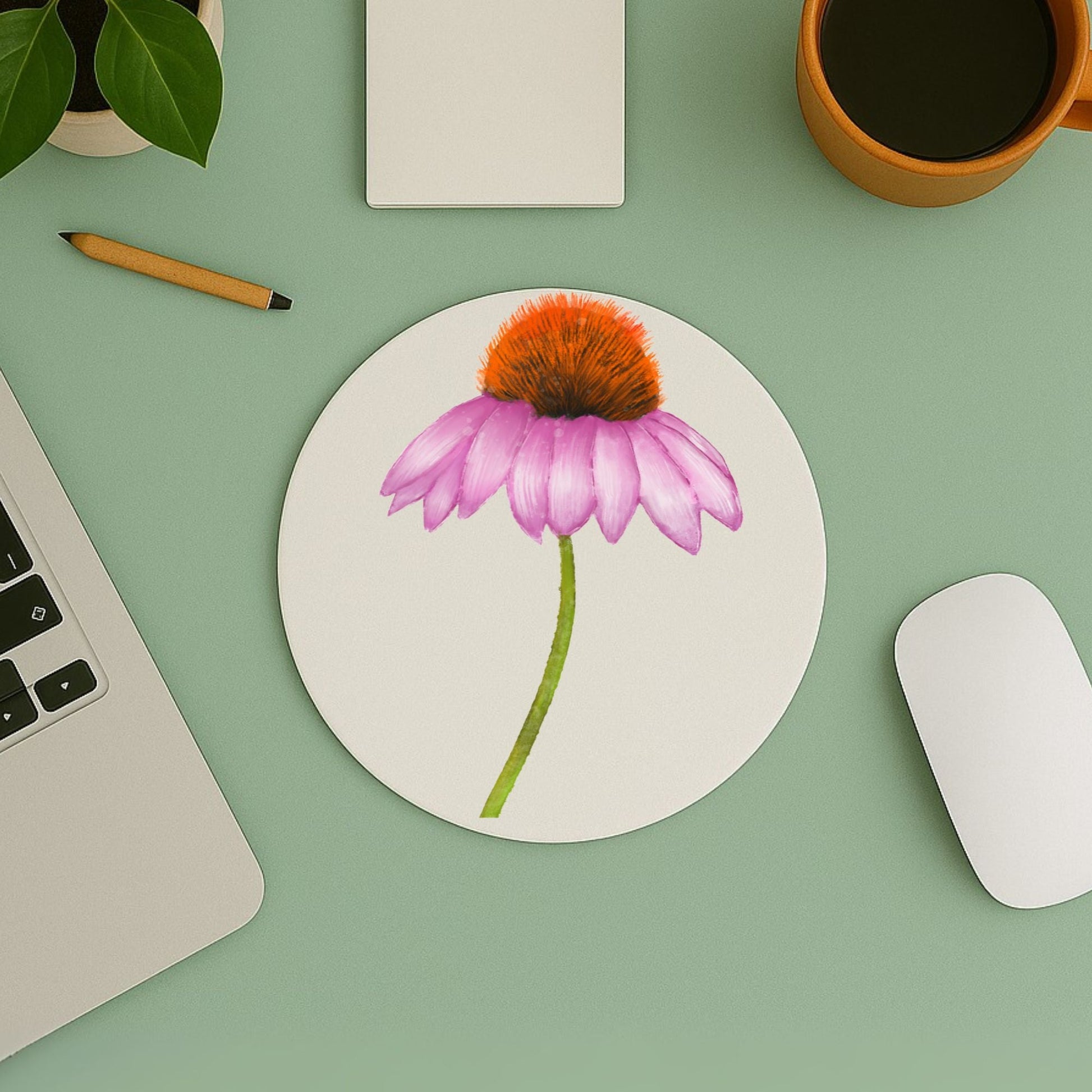 Echinacea Mousepad - MerikaArt