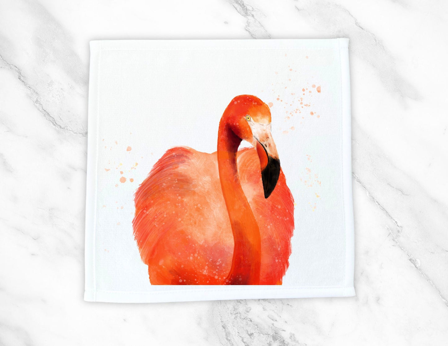 Elegant Flamingo Washcloth - MerikaArt