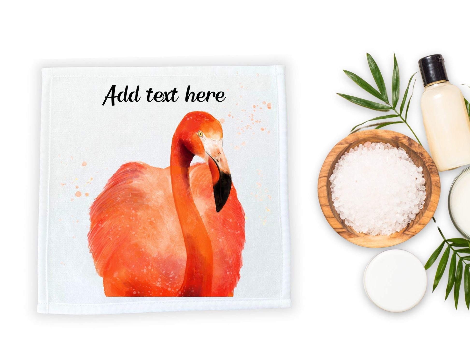 Elegant Flamingo Washcloth - MerikaArt