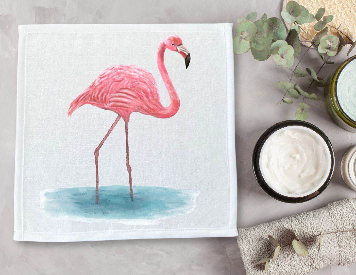 Elegant Flamingo Washcloth – A Graceful Gift for Nature Lovers - MerikaArt