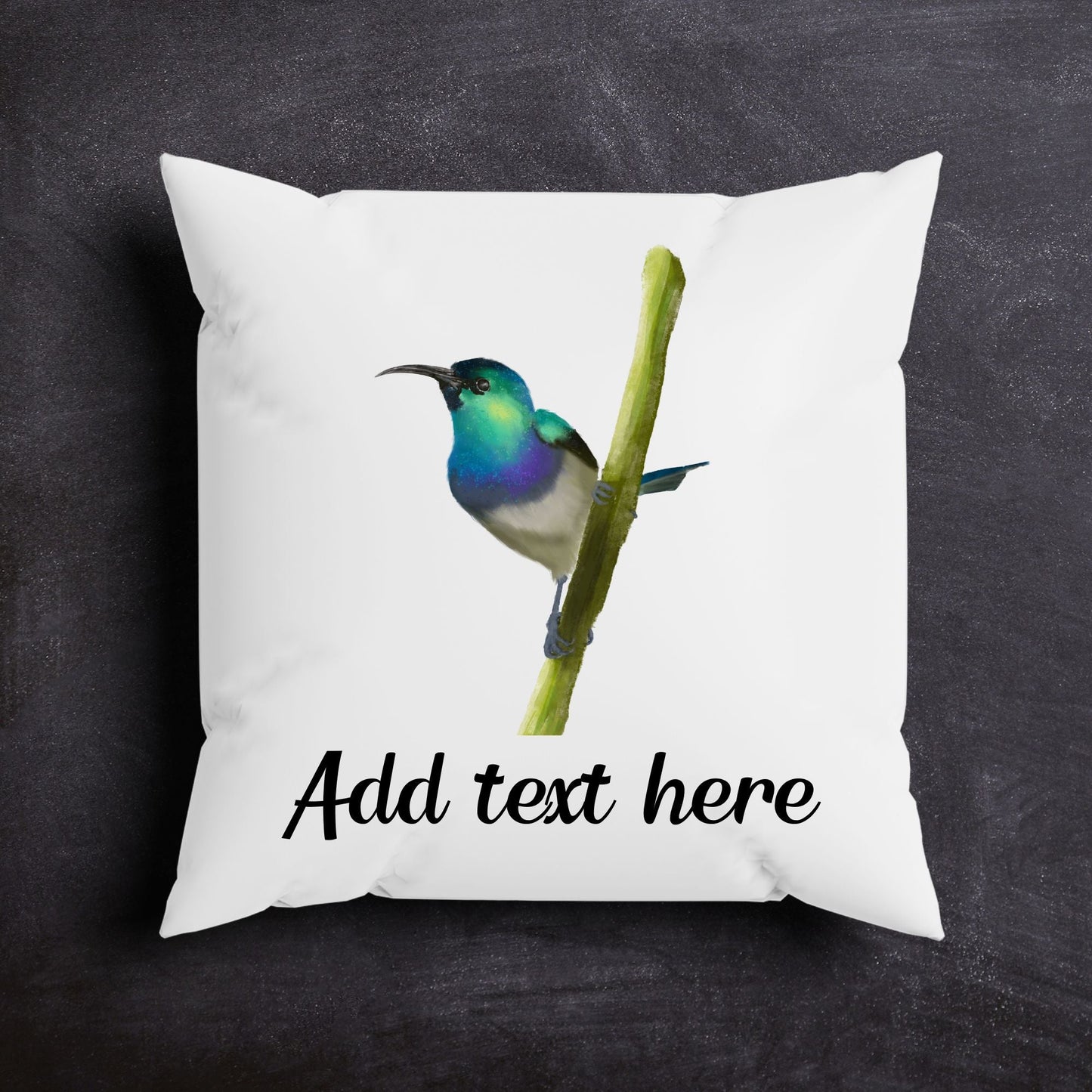 Elegant Sunbird Pillow - Nature Inspired Home Decor - MerikaArt