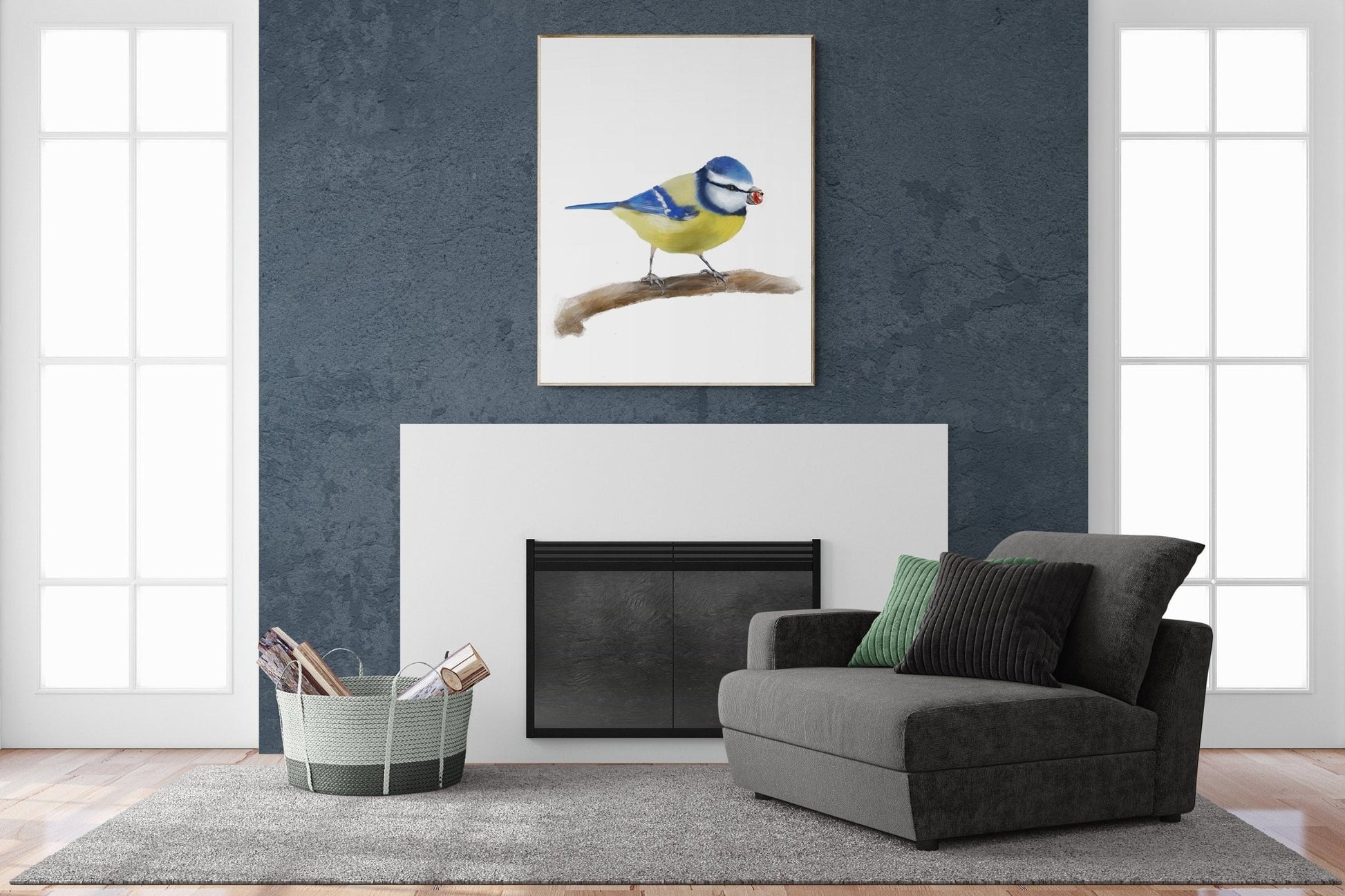 Eurasian Blue Tit Bird Print - MerikaArt