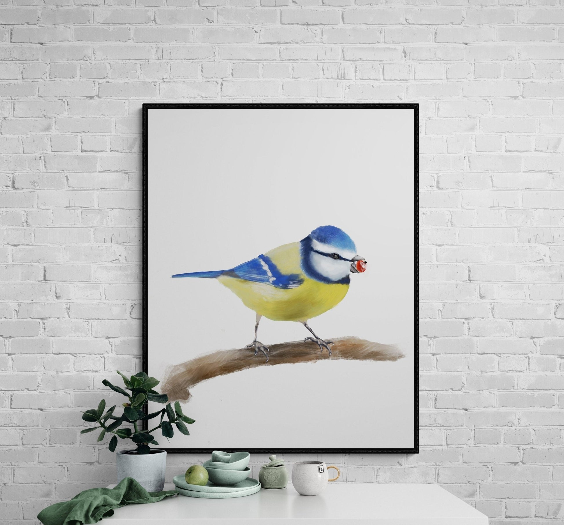 Eurasian Blue Tit Bird Print - MerikaArt