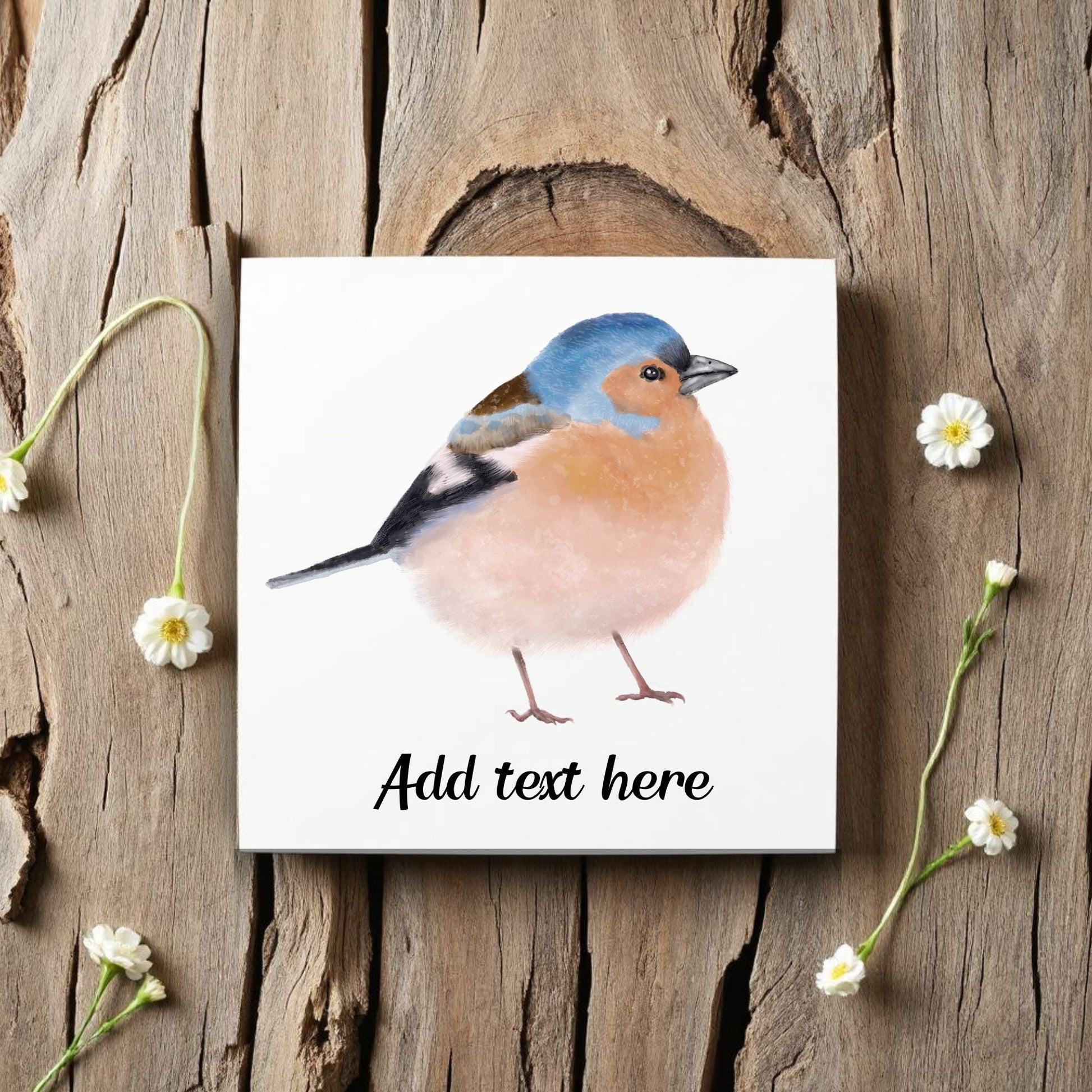 Eurasian Chaffinch Ceramic Tile – Handcrafted Bird Artwork - MerikaArt