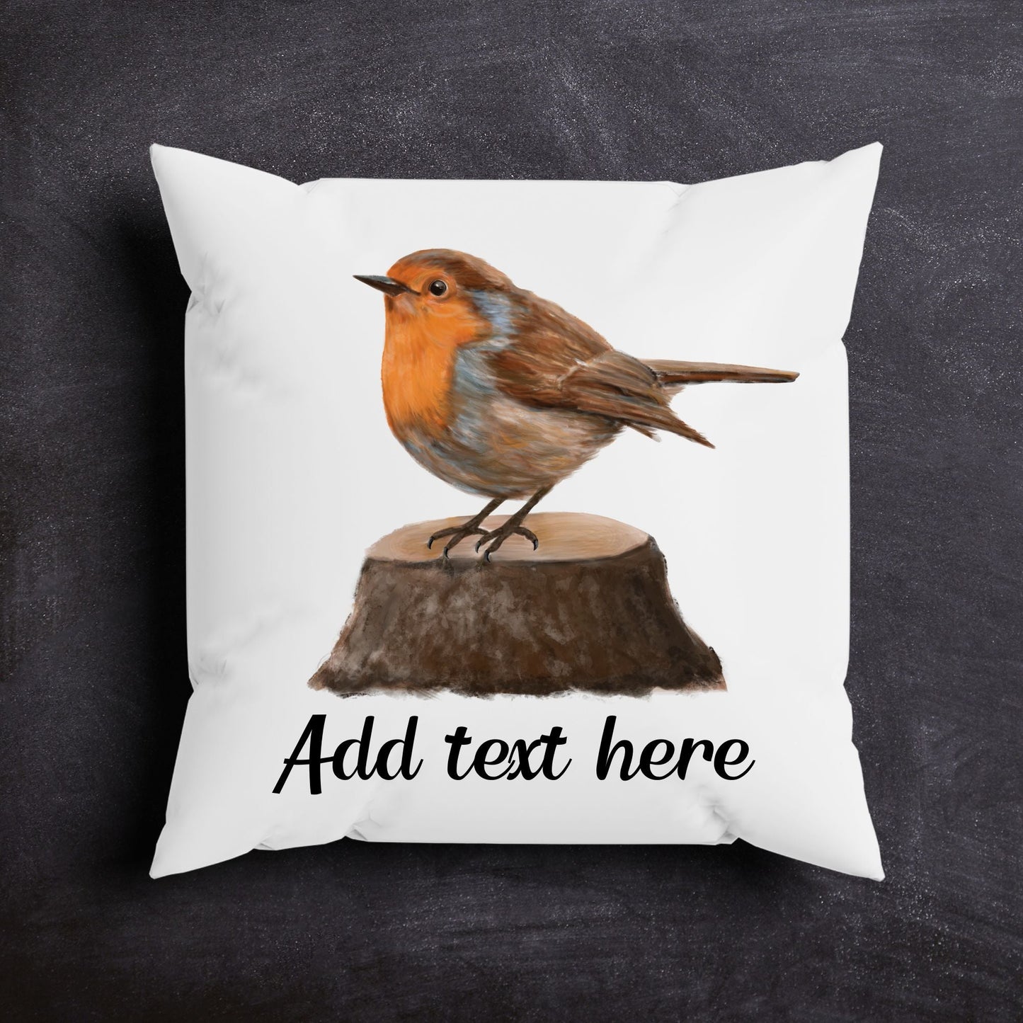 European Robin Bird Pillow - MerikaArt