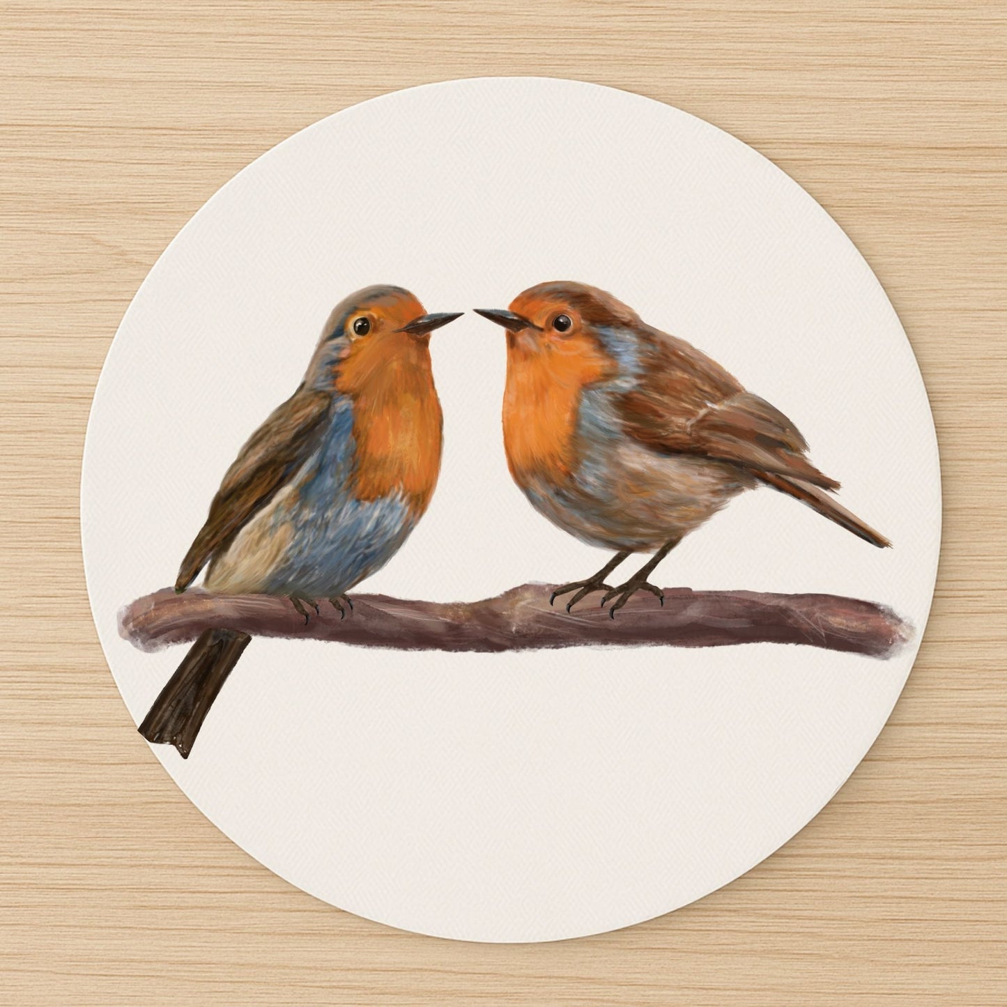 European Robin Mousepad - MerikaArt
